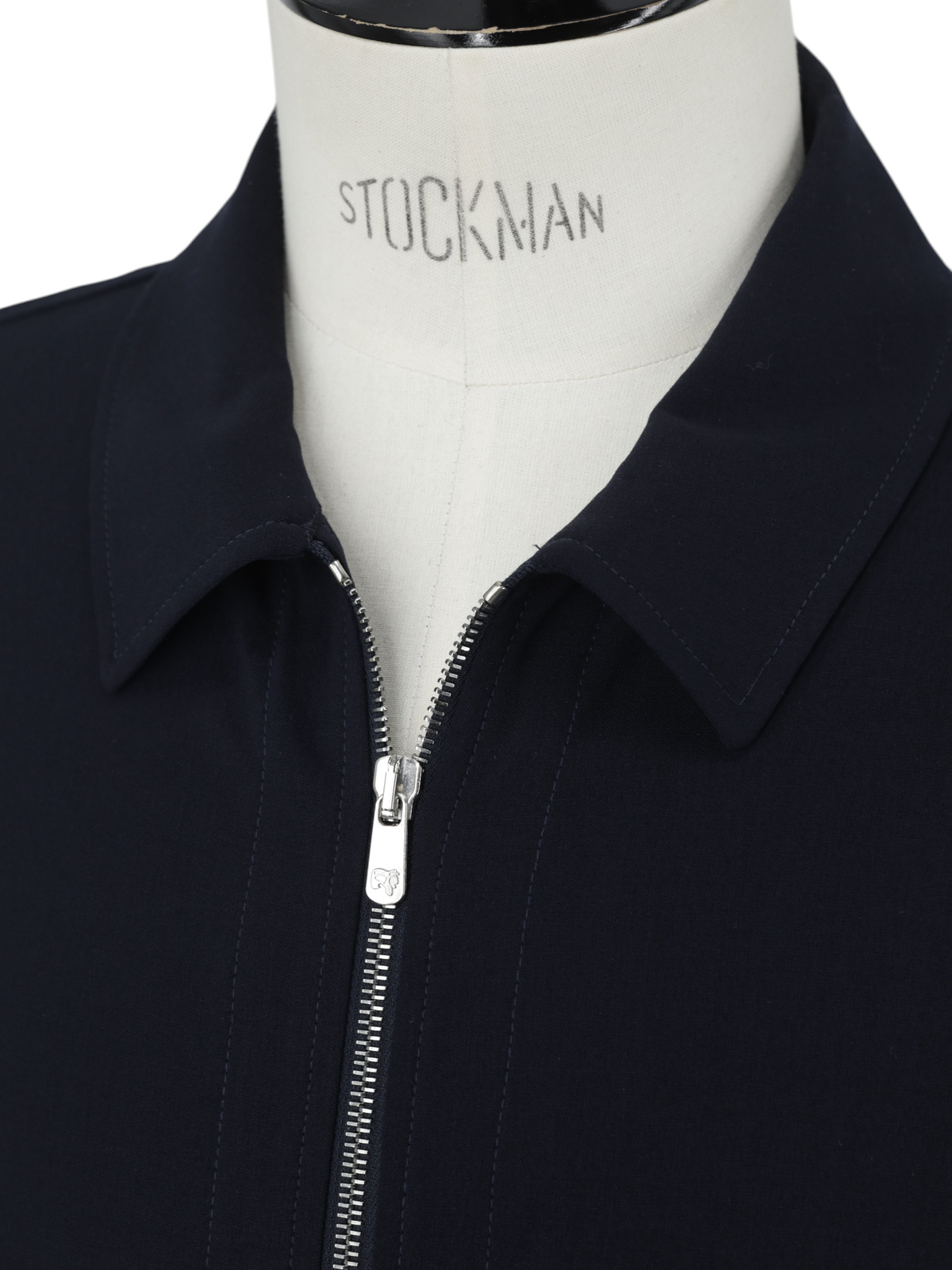 Marco Pescarolo Navy Wool & Stretch Zip-Up Luxury Tracksuit