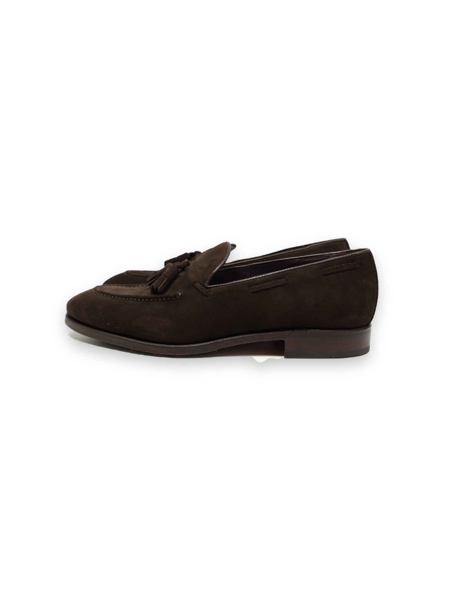 Carmina Chocolate Brown Suede Tassel Loafer