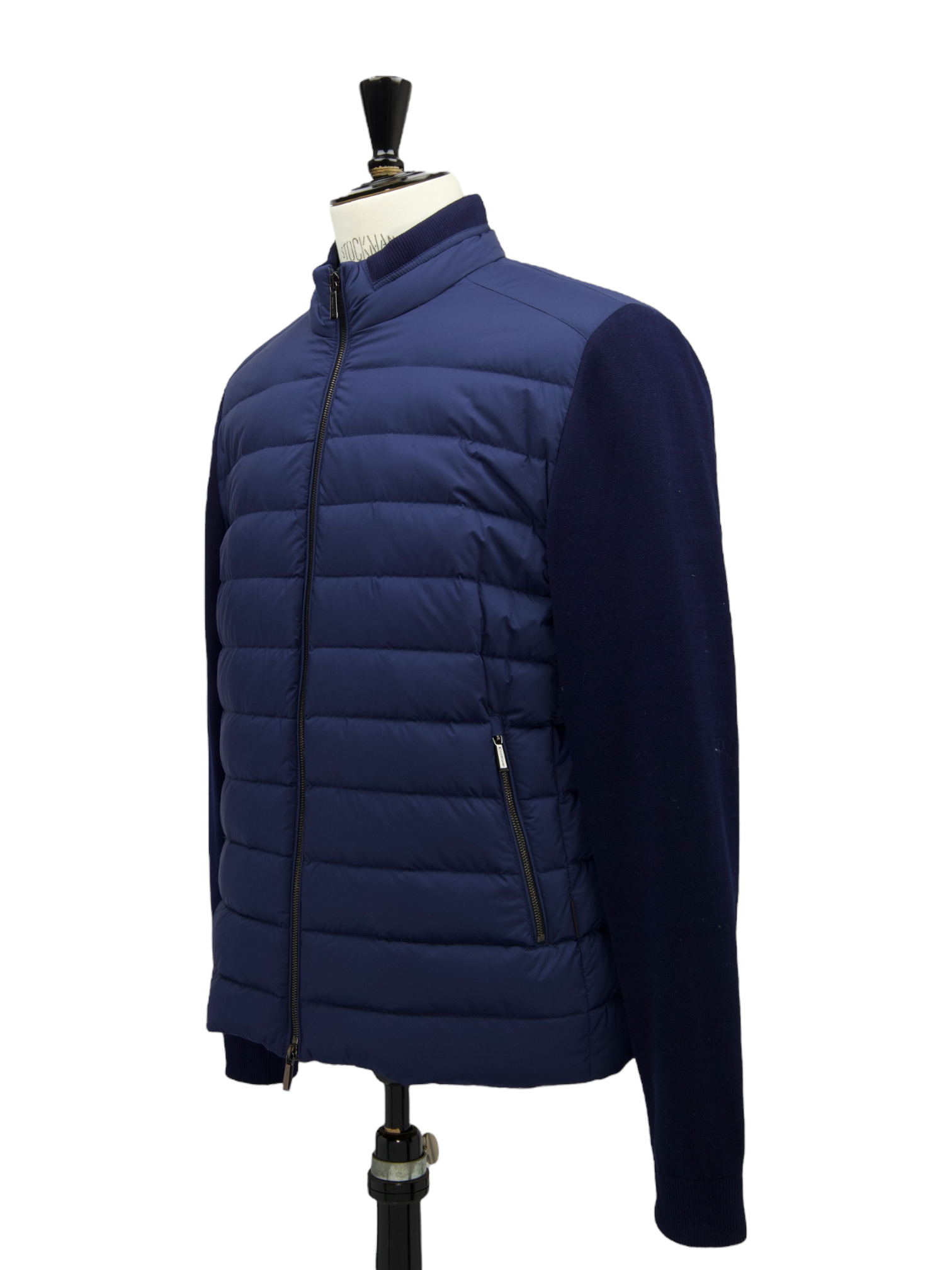 Moorer Dark Blue Down Padded Bomberjacket