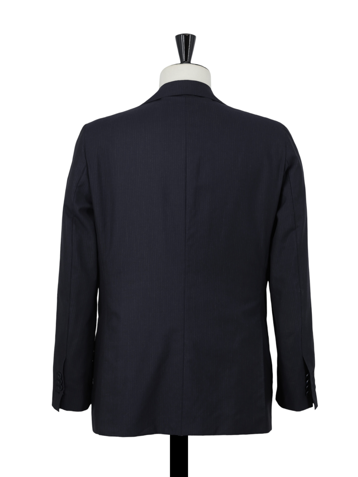 Kiton Deep Navy Lightweight Cashmere Shadow-Stripe Suit