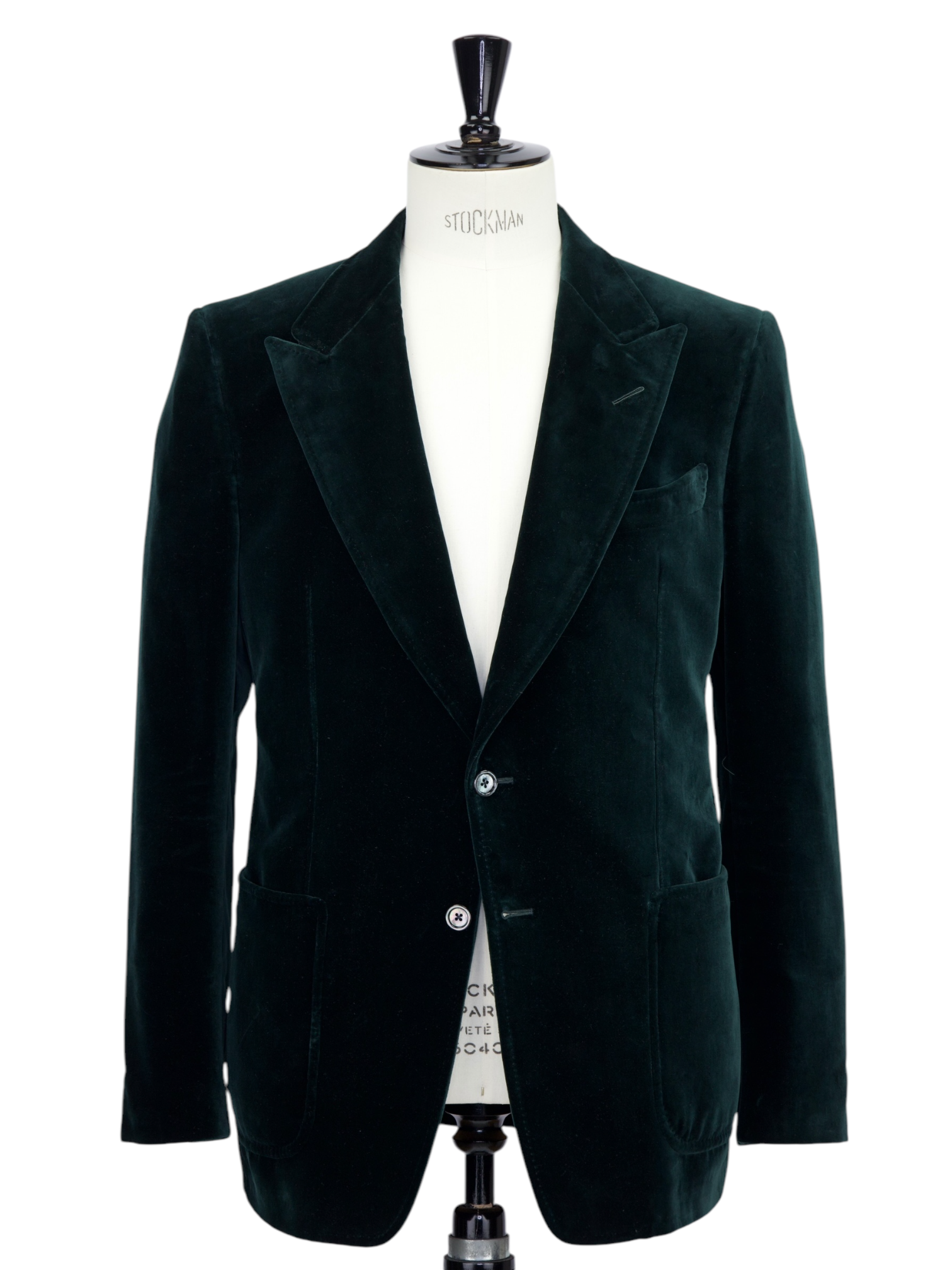 Tom Ford Emerald Green Cotton Velvet Shelton Smoking Jacket