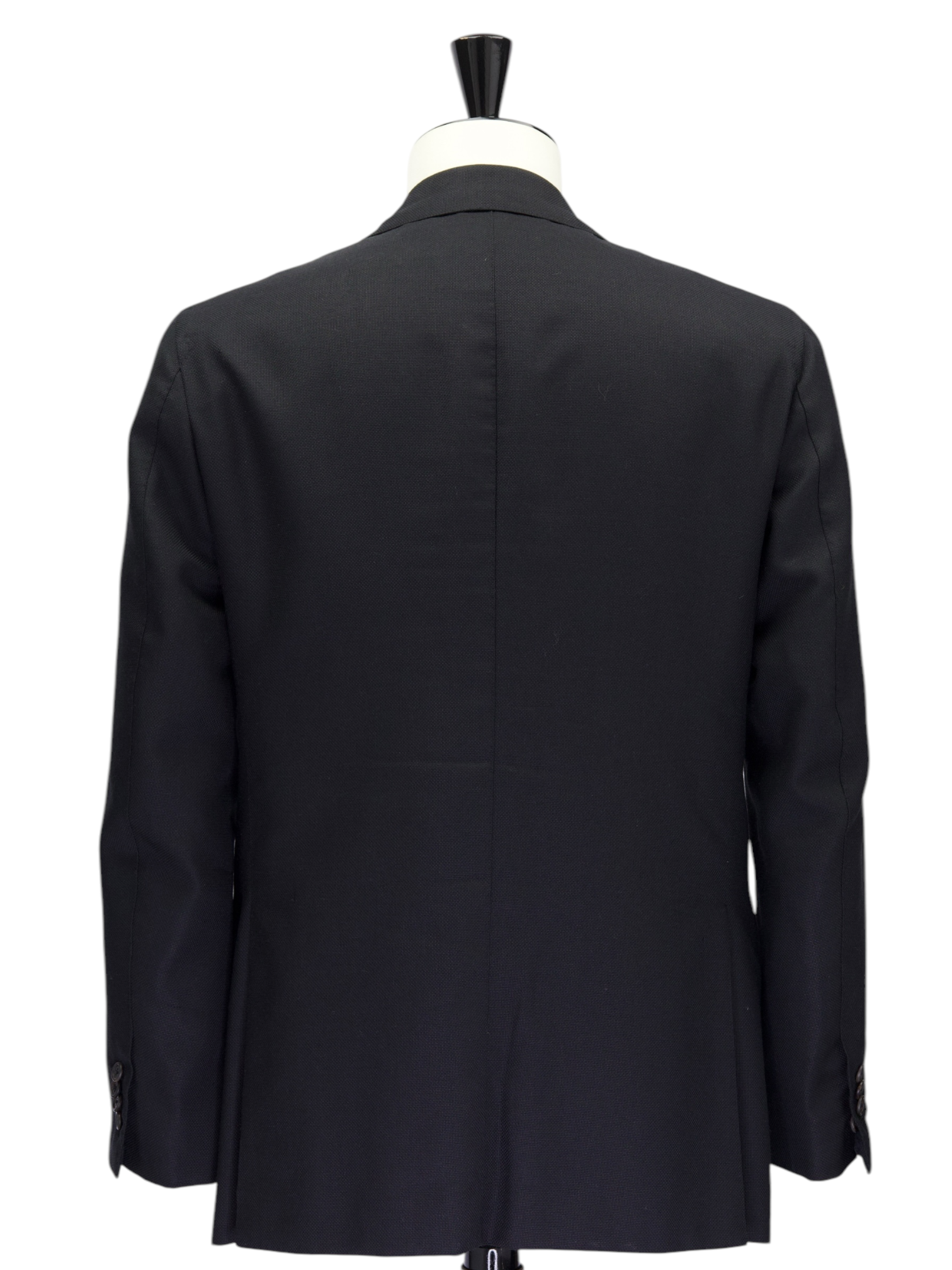 Orazio Luciano Black Wool & Mohair Hopsack Jacket