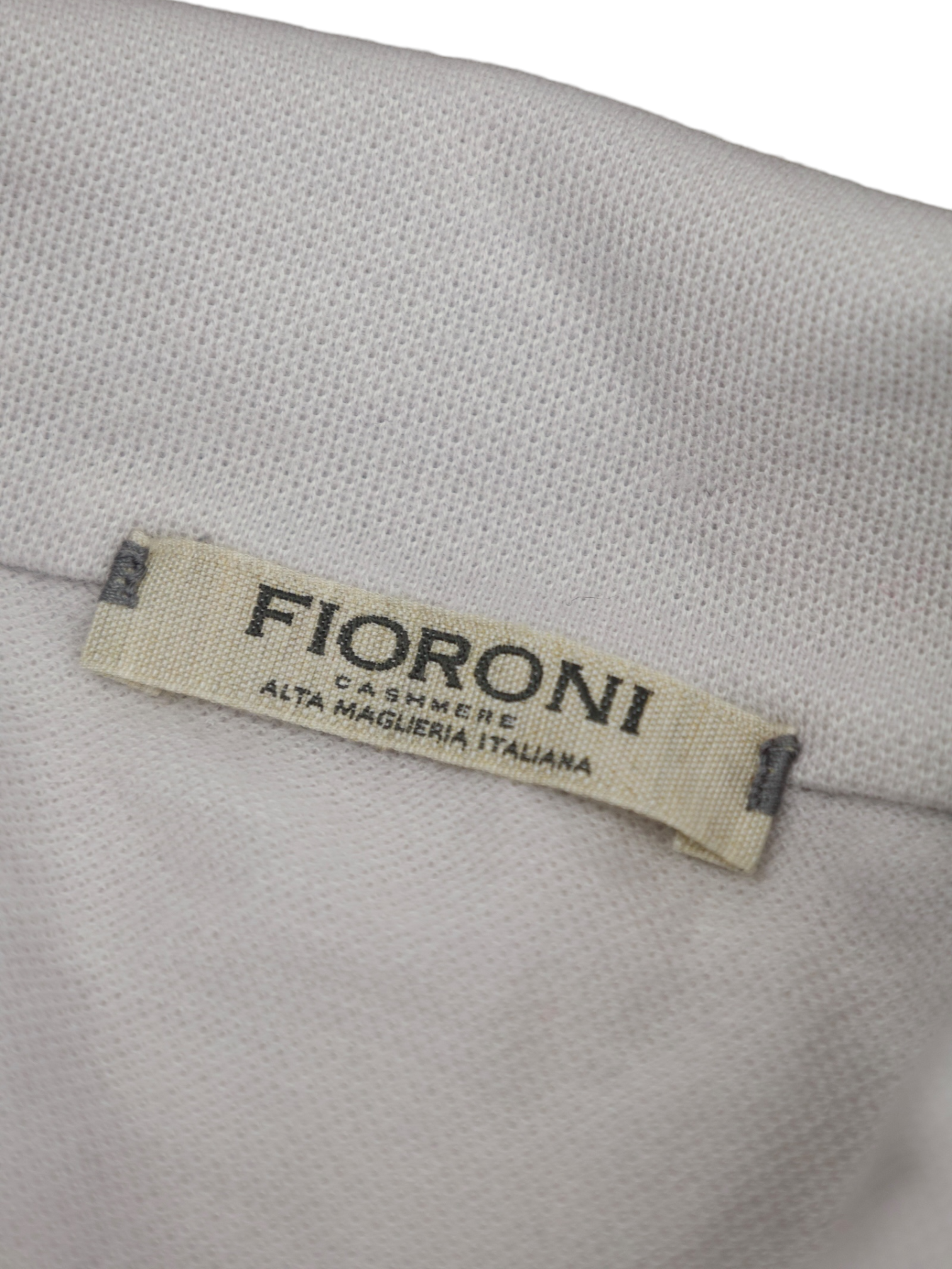 Fioroni Light Grey Wool & Cashmere Long-Sleeve Polo