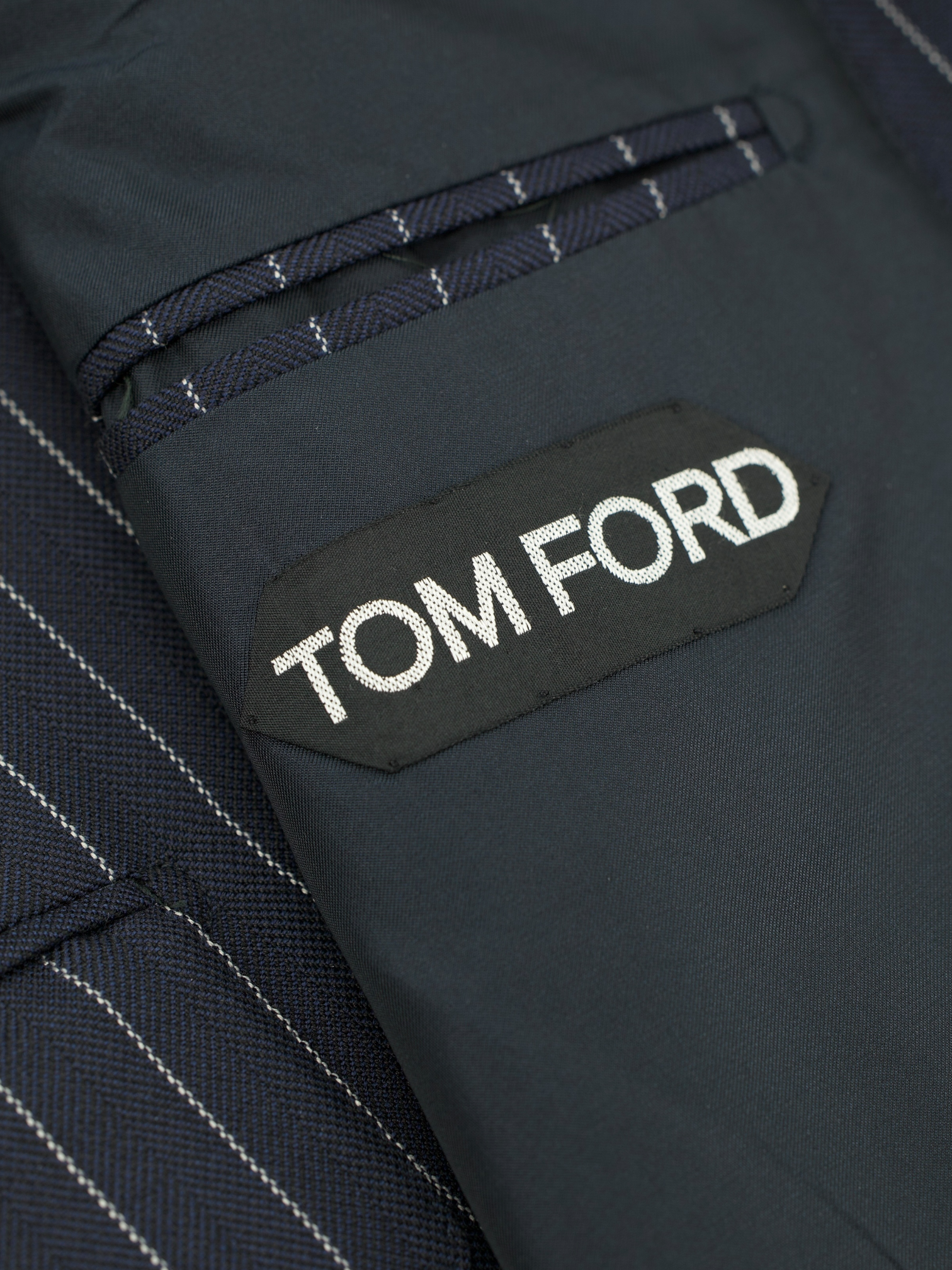 Tom Ford Navy Silk & Wool Chalkstripe Windsor Suit