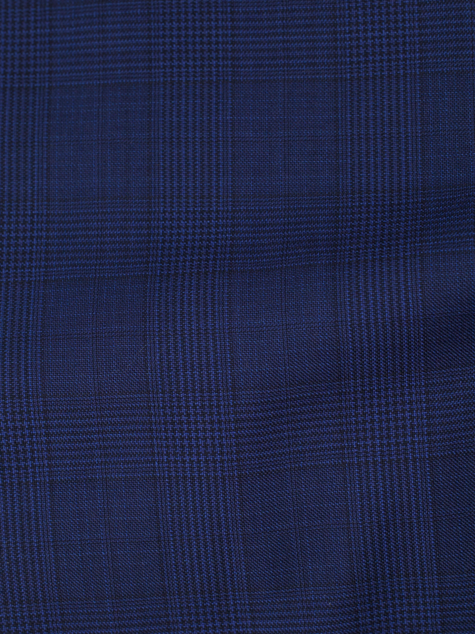 Canali Bright-Blue Super 150's Glenplaid Suit