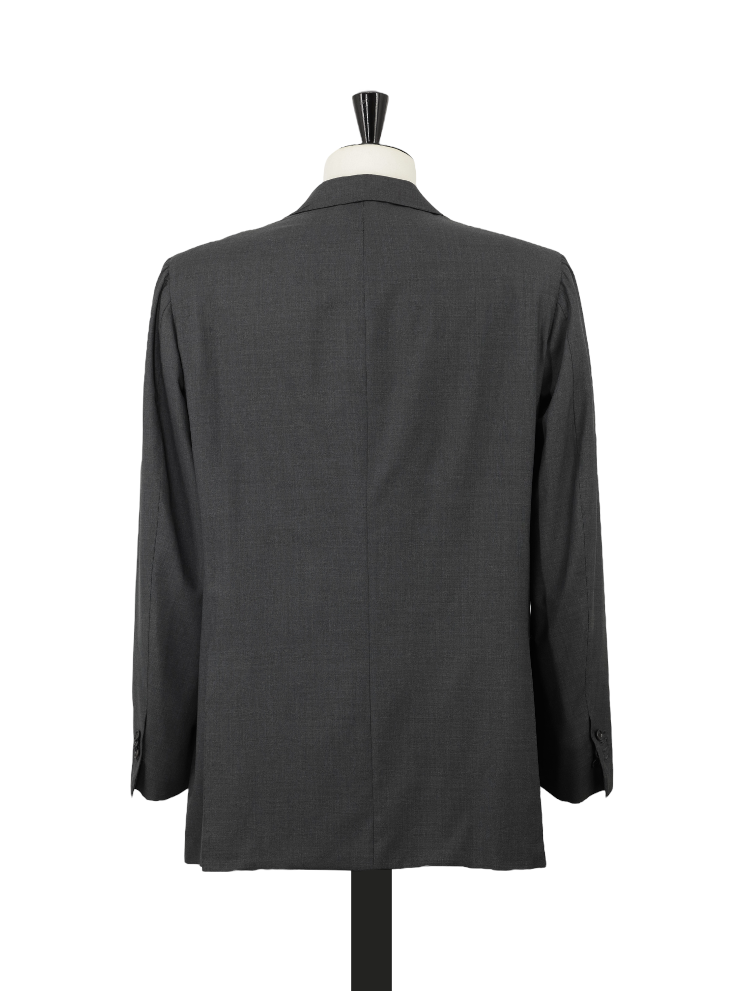 Cesare Attolini Dark Grey Fine-Wool Plain Lungo Suit