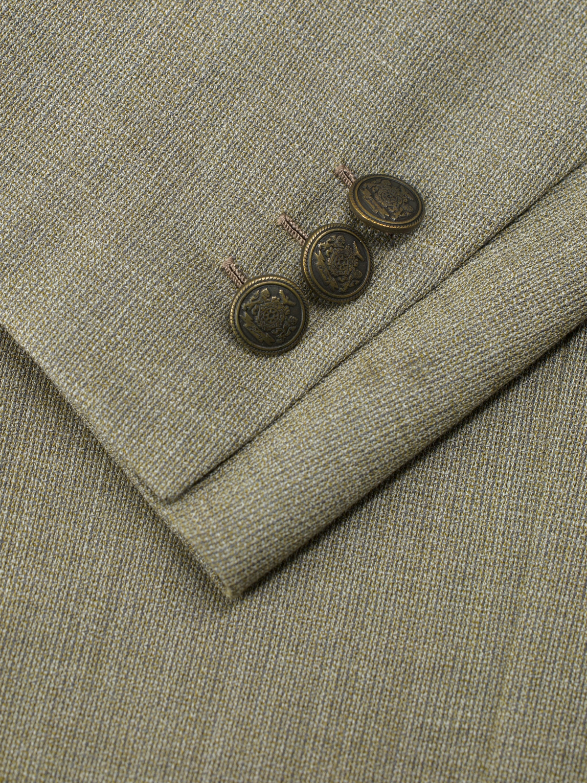 Brioni Sage Grey Wool Summer-Hopsack Chigi Jacket