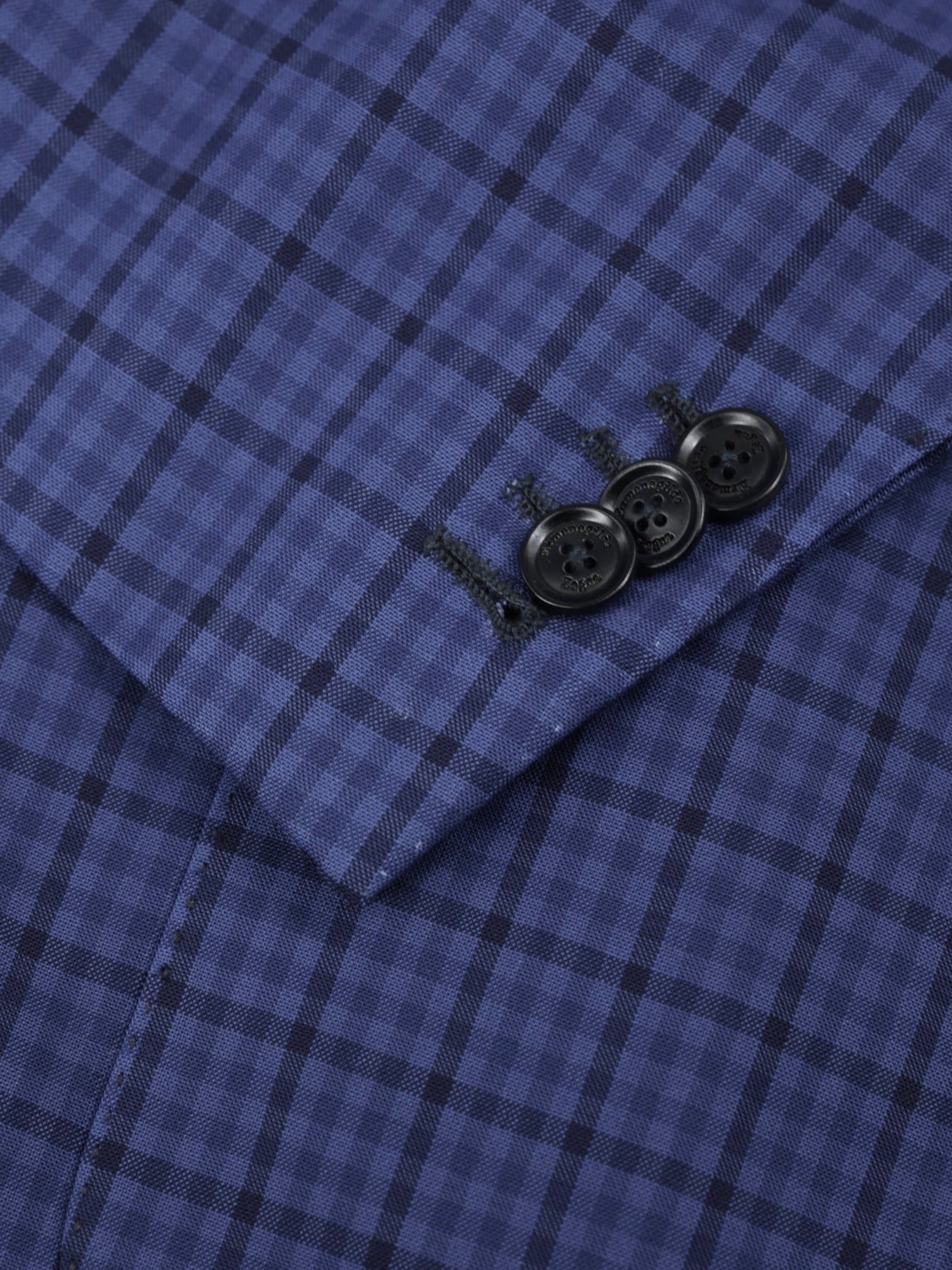 Ermenegildo Zegna Royal Blue "High Performance" Wool Checkered Jacket