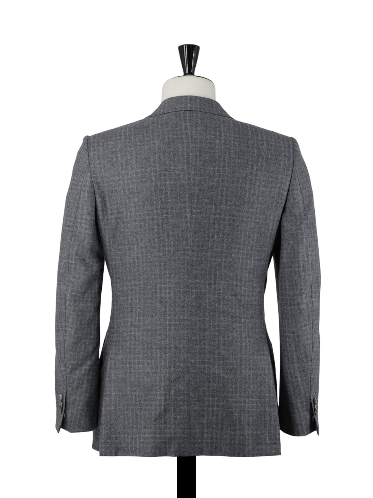 Ermenegildo Zegna Couture Grey Wool, Silk & Cashmere Micro-Check Suit
