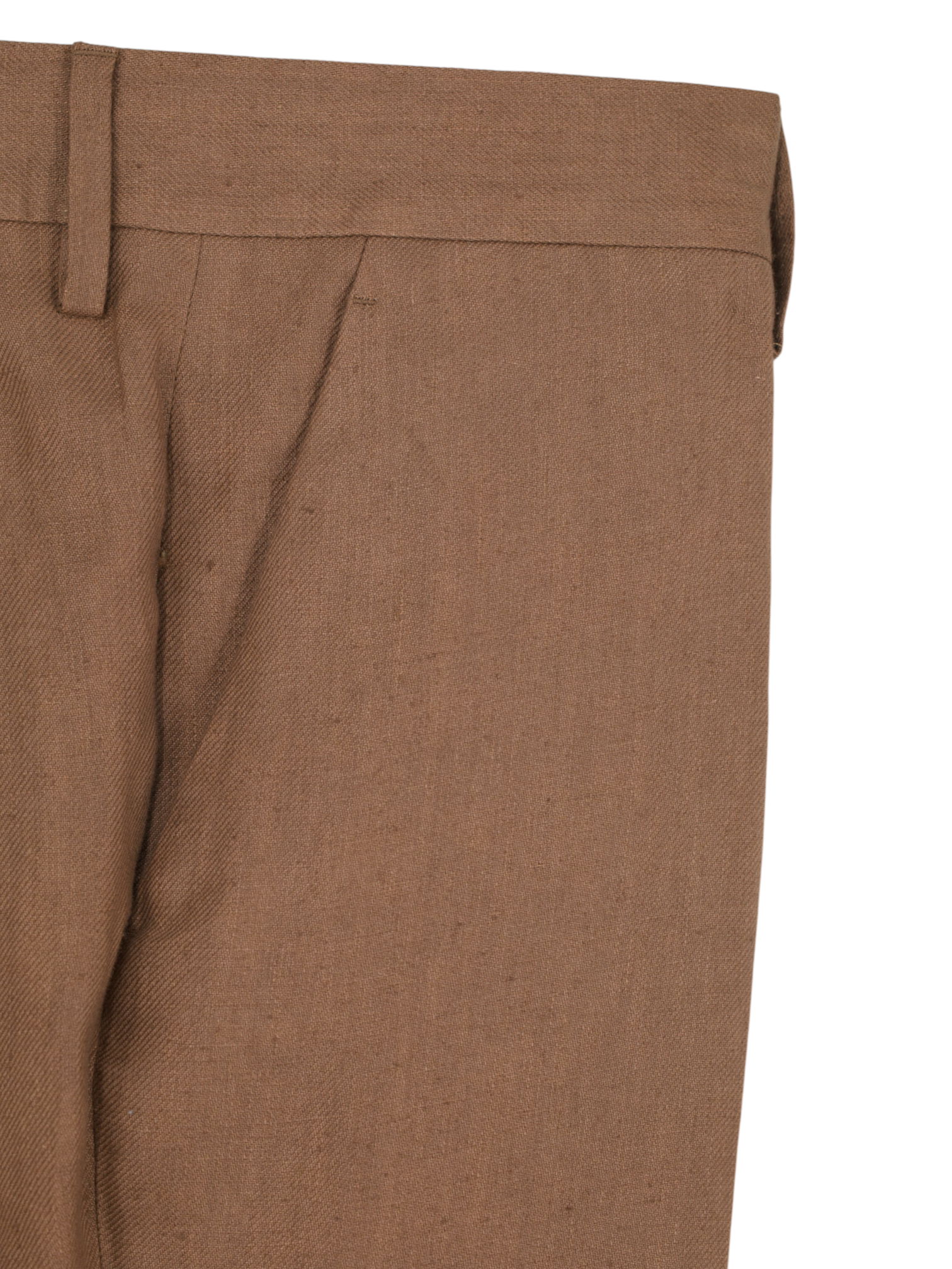 Lardini Tobacco Brown Linnen Twill Summer Trousers