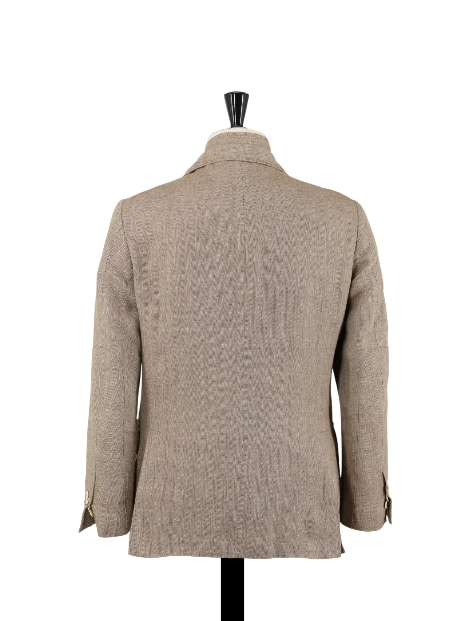 Corneliani ID Taupe Pure-Linen Herringbone Vespa Jacket