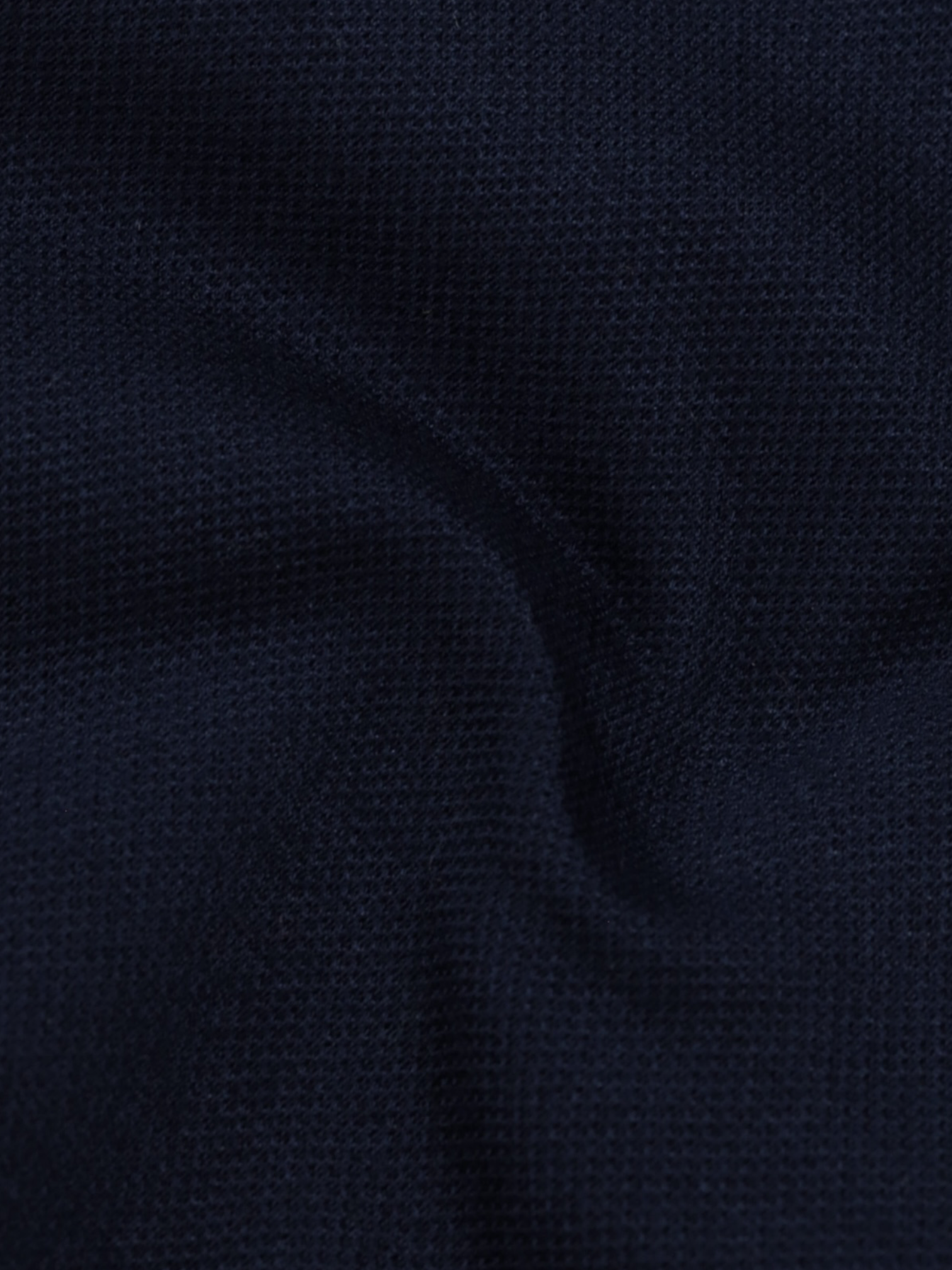 Fray Navy Knitted Pique-Cotton Popover Polo-Shirt