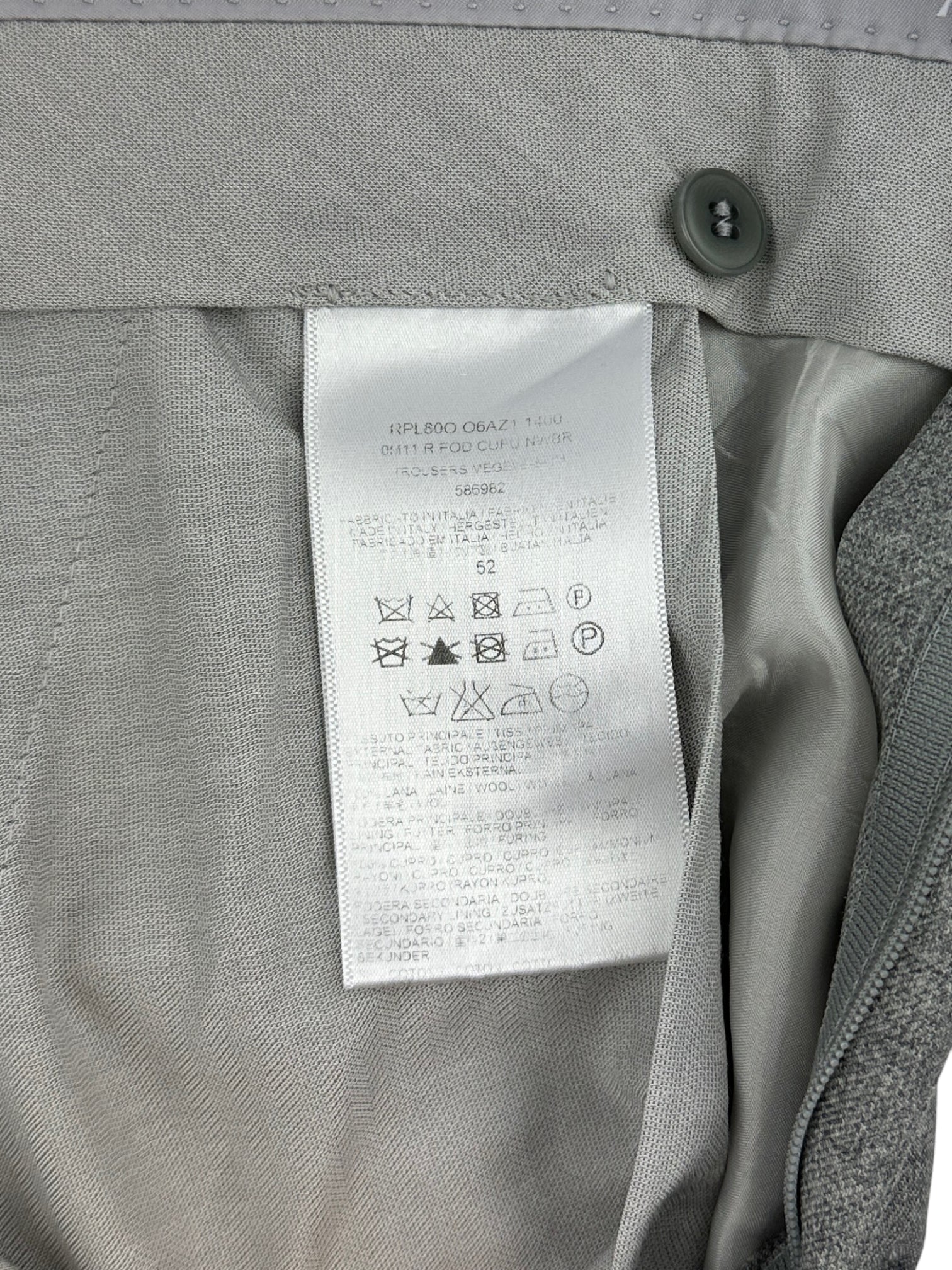 Brioni Light Grey Flannel Trousers