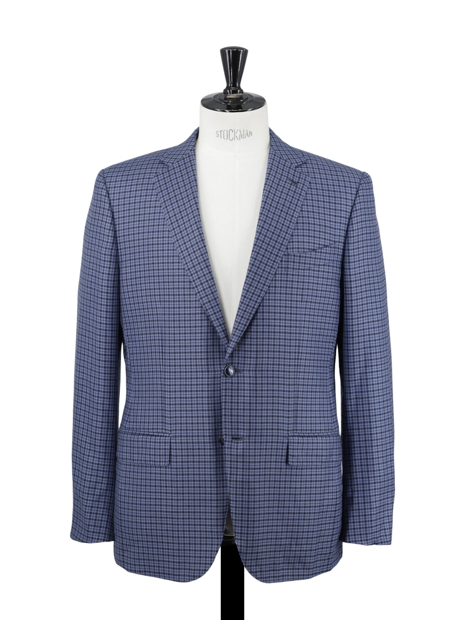 Ermenegildo Zegna Steel Blue Lightweight-Cashmere Checkered Mila Jacket