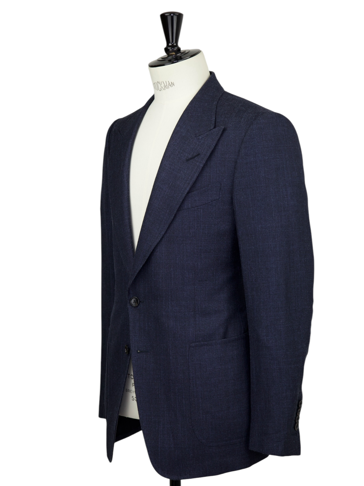 Tom Ford Dark Blue Wool, Linen & Silk Shelton Jacket