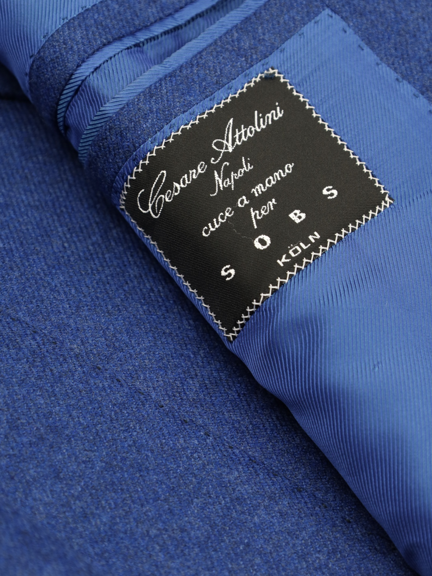 Cesare Attolini Royal Blue Wool & Cashmere Twill Jacket