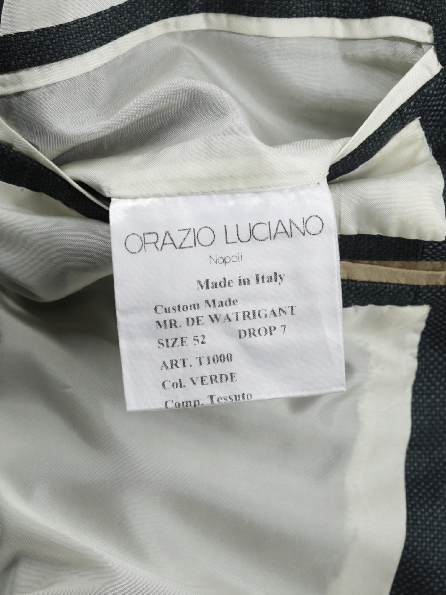 Orazio Luciano Bottle Green Fine-Wool Basket-Weave Jacket