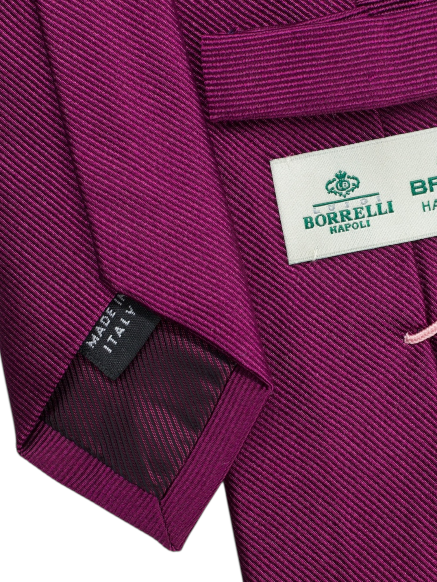 Luigi Borrelli Violet Purple Silk Tie