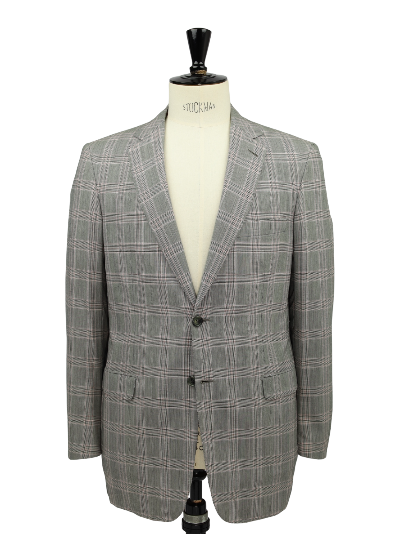 Brioni Light Grey and Pink Super 150's Glenplaid Suit