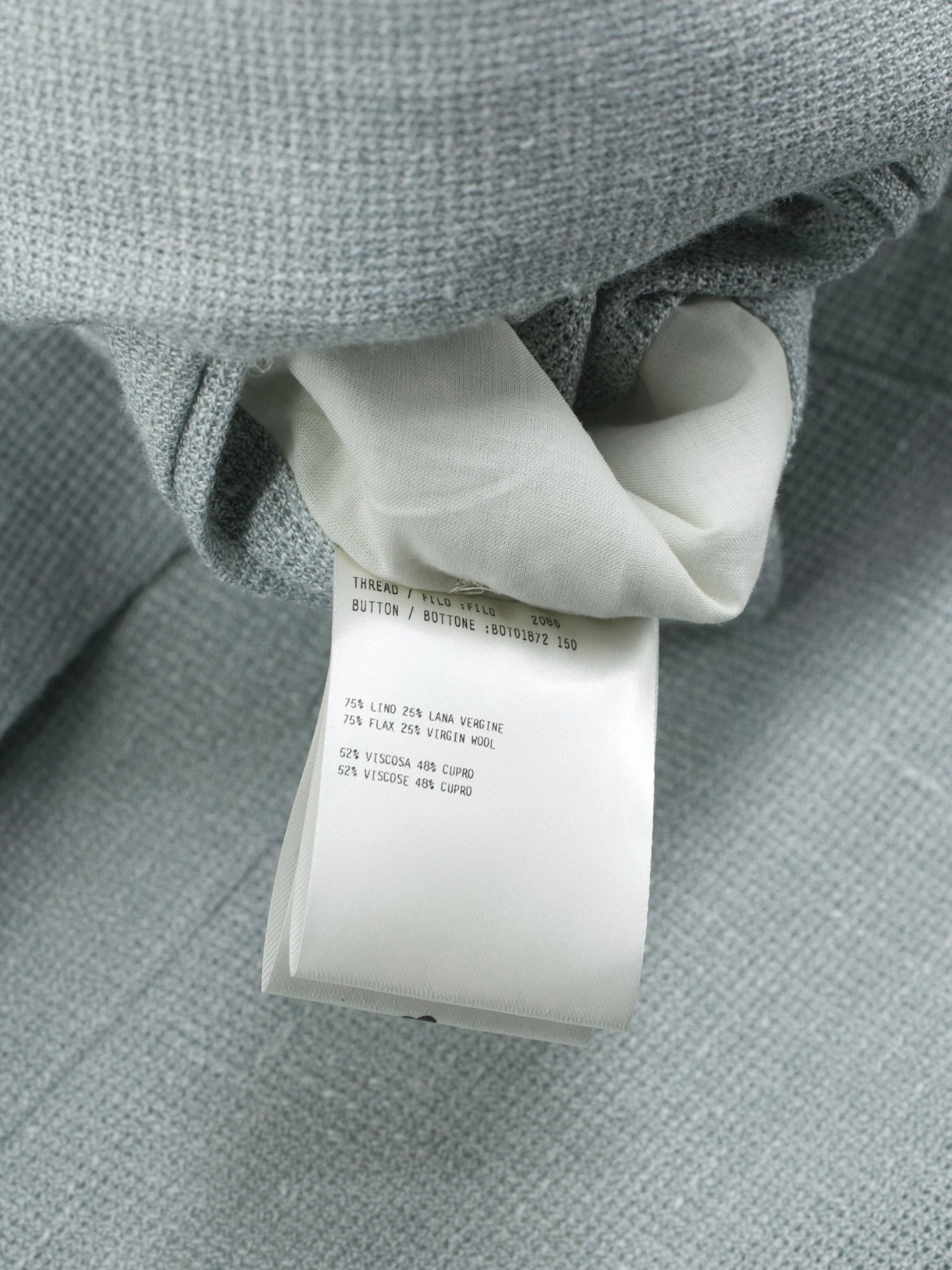 Lardini Seafoam Green Linen & Wool Hopsack Jacket