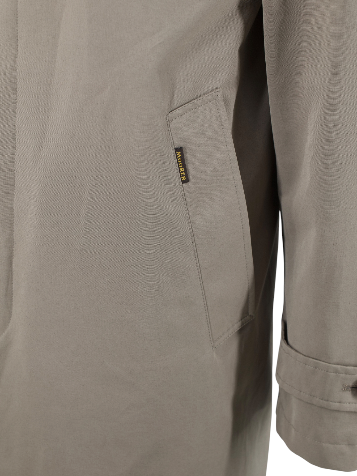 MooRER Greige Waterrepellent "Vittor-WM" Summer Overcoat