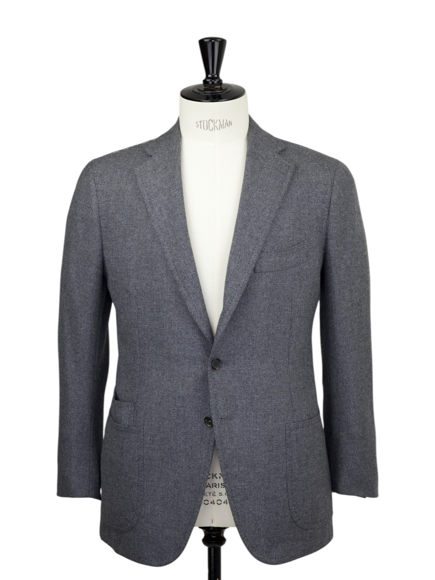 Cesare Attolini Grey Wool & Cashmere Micro-Structure Jacket