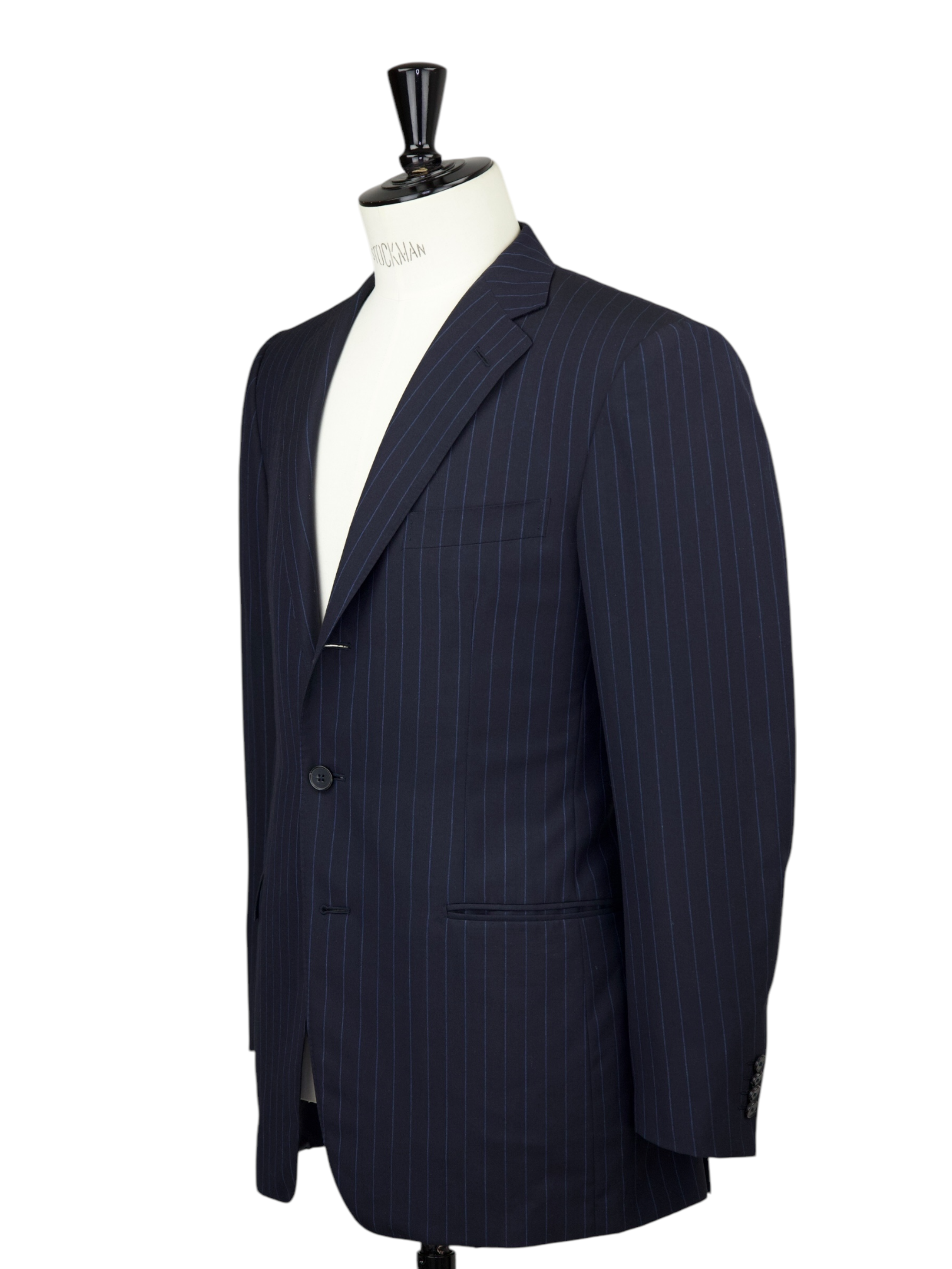 Ermenegildo Zegna Navy Cashmere & Silk Pinstripe 'Roma" Suit