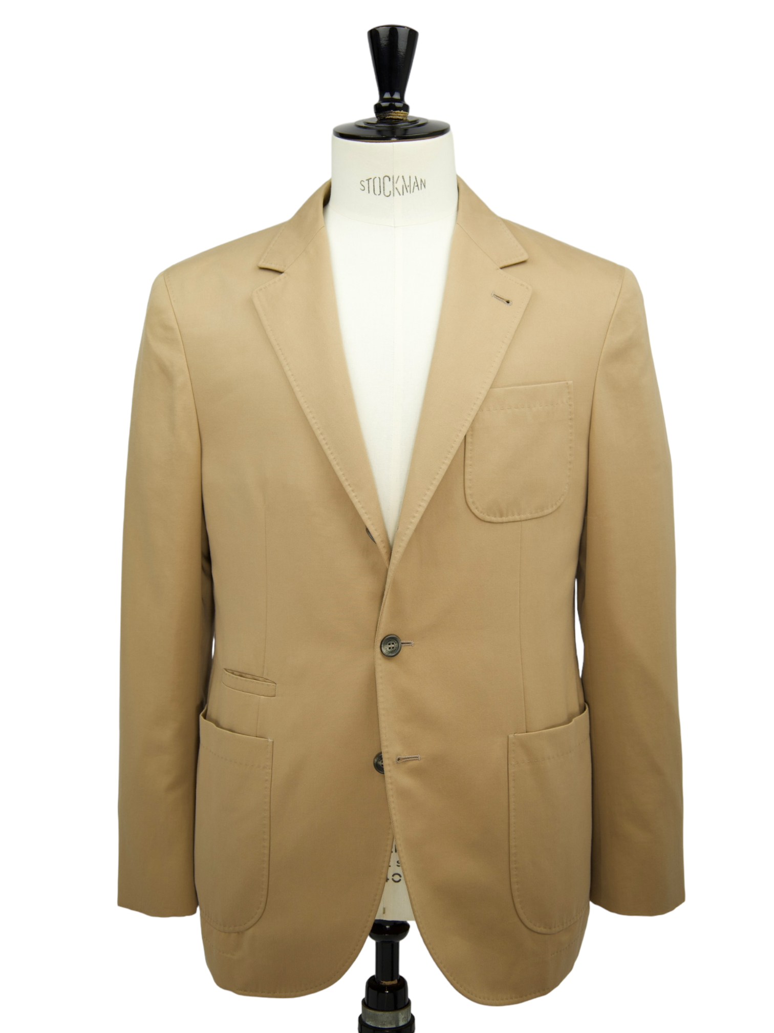 Brunello Cucinelli Camel Brown Wool & Cotton Twill Jacket