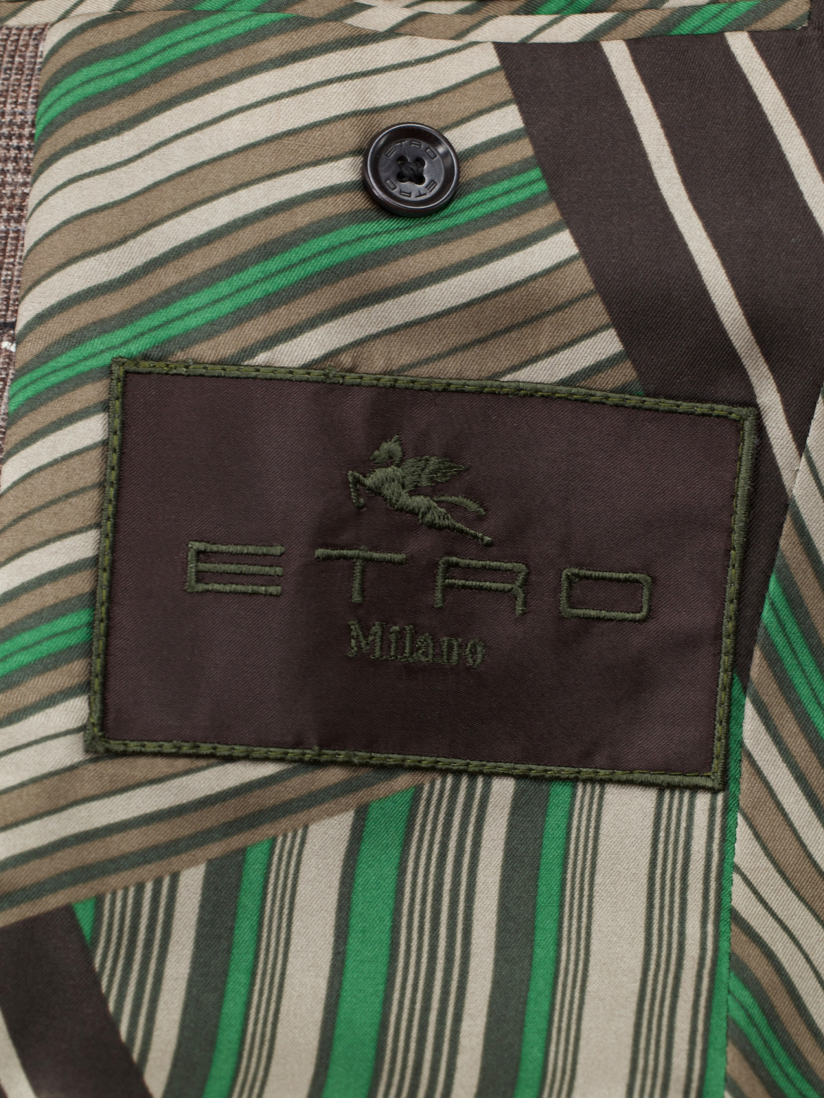Etro Milano Brown & White Checkered Bouclé Suit