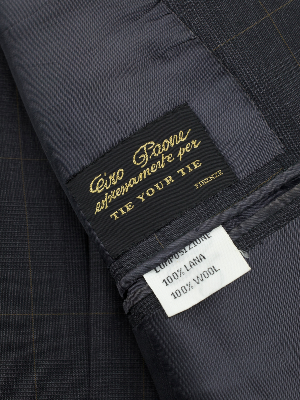 Kiton Dark Grey Super 150's "Diamante Blu" Windowpane Suit