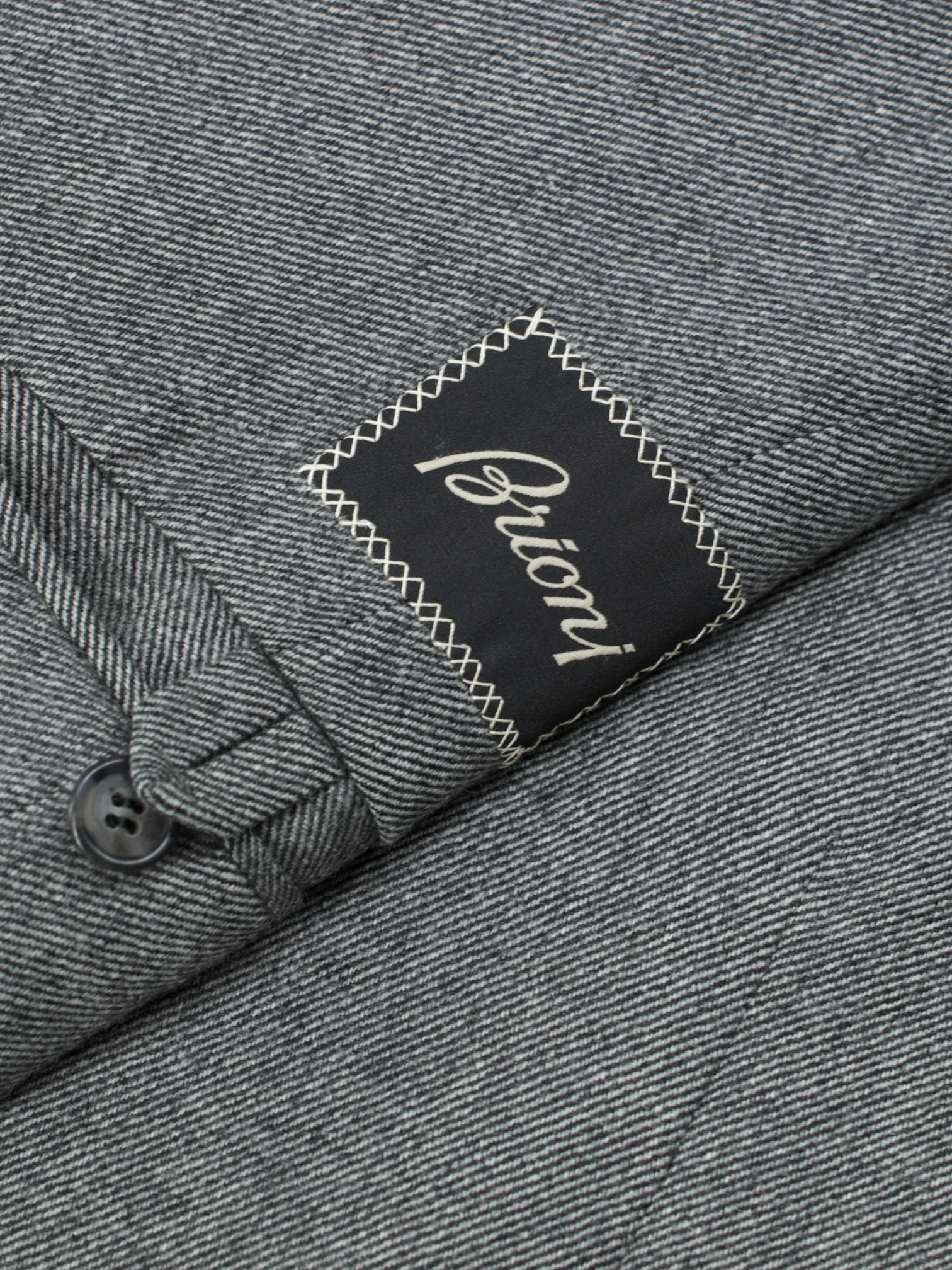Brioni Grey Cashmere & Silk Twill Colosseo Jacket