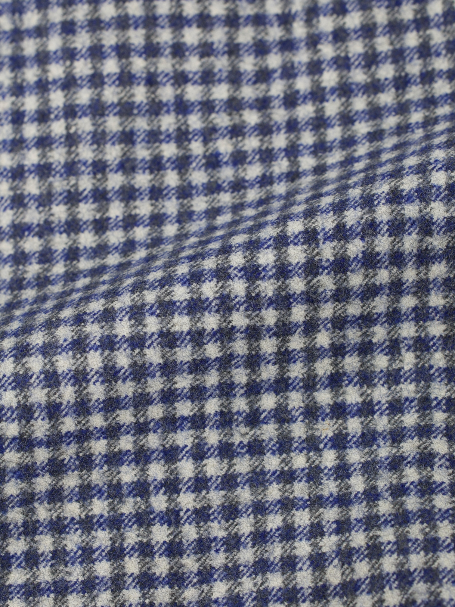 Isaia Blue Brushed-Wool Flannel Gun Check Jacket