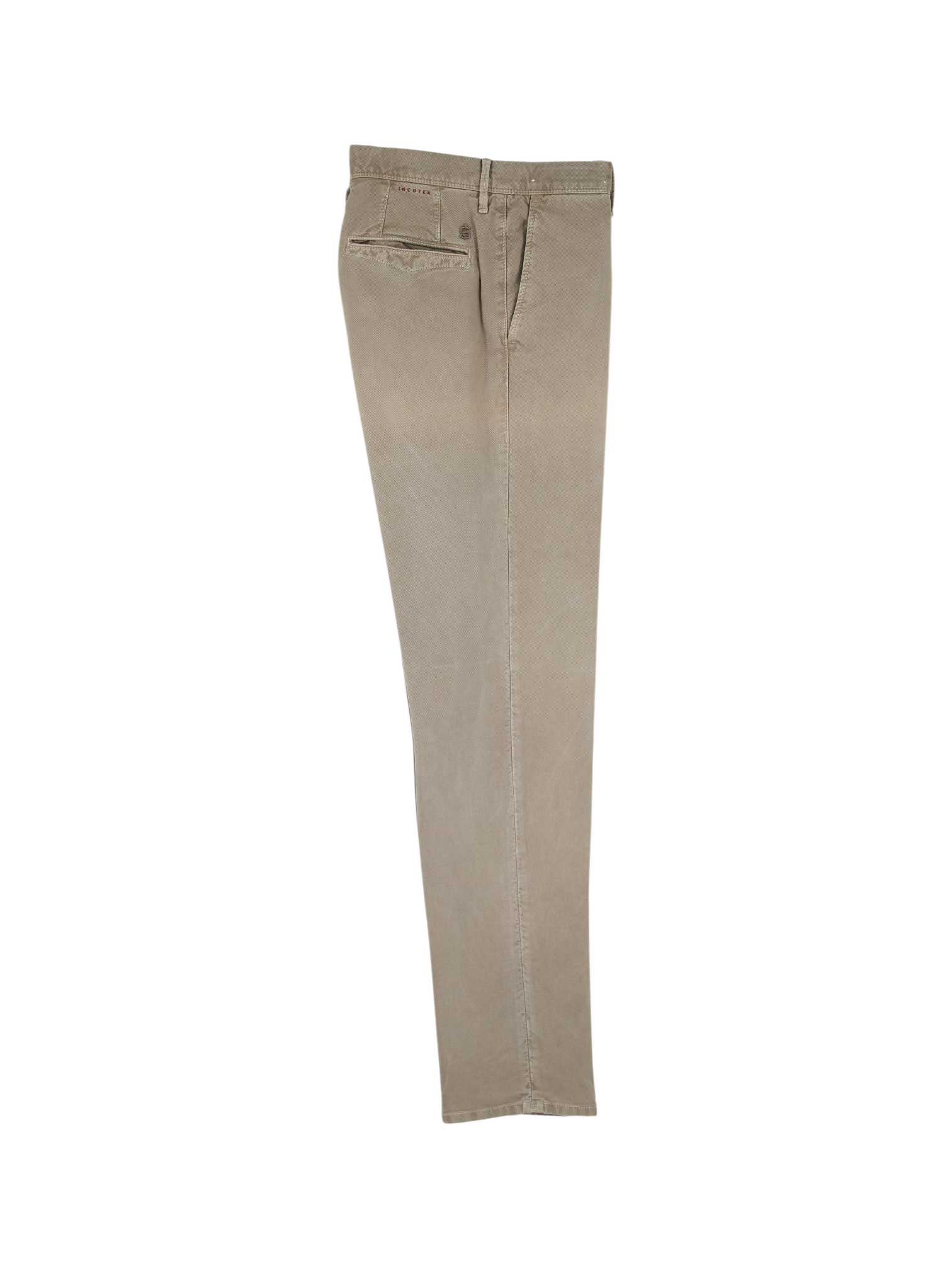 Incotex Khaki Cotton Twill Slim Fit Chino