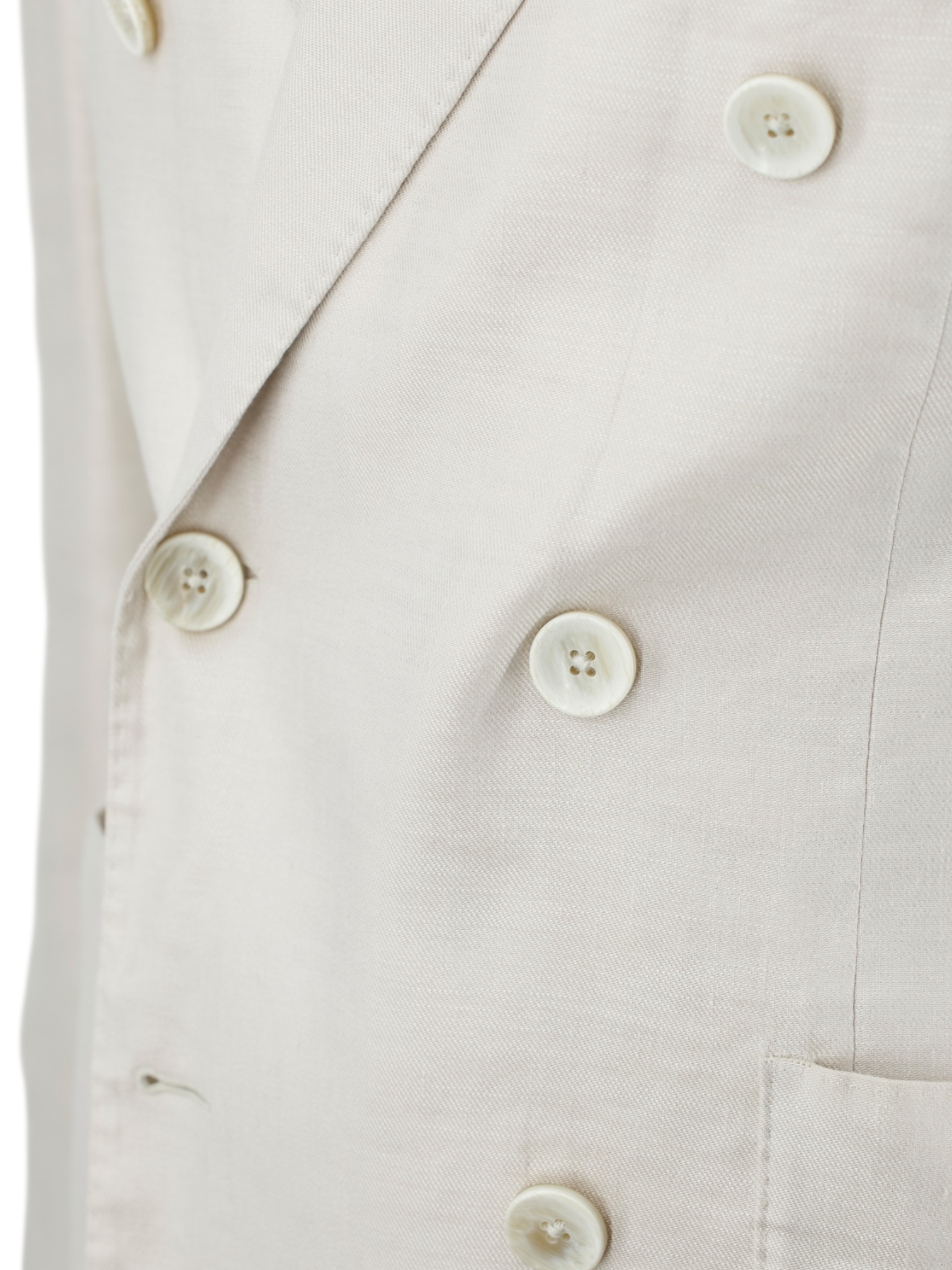 Lardini Dusty-Rose Double Breasted Linen & Viscose Twill Jacket