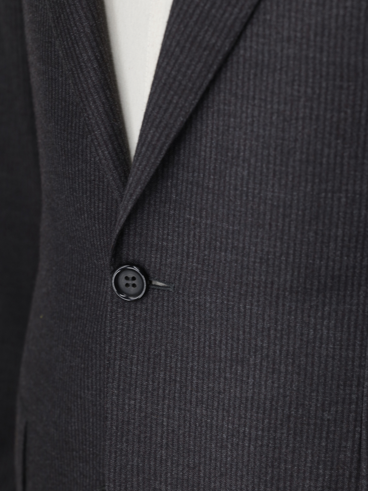 Canali Charcoal Brushed-Wool Shadow-Stripe Winter Suit
