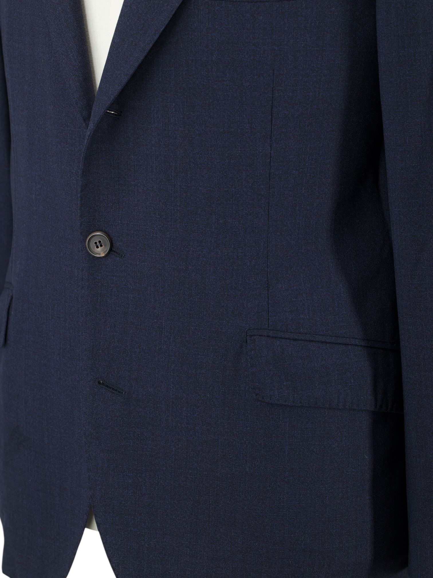 Brunello Cucinelli Dark Blue Wool-Blend Pinpoint Suit