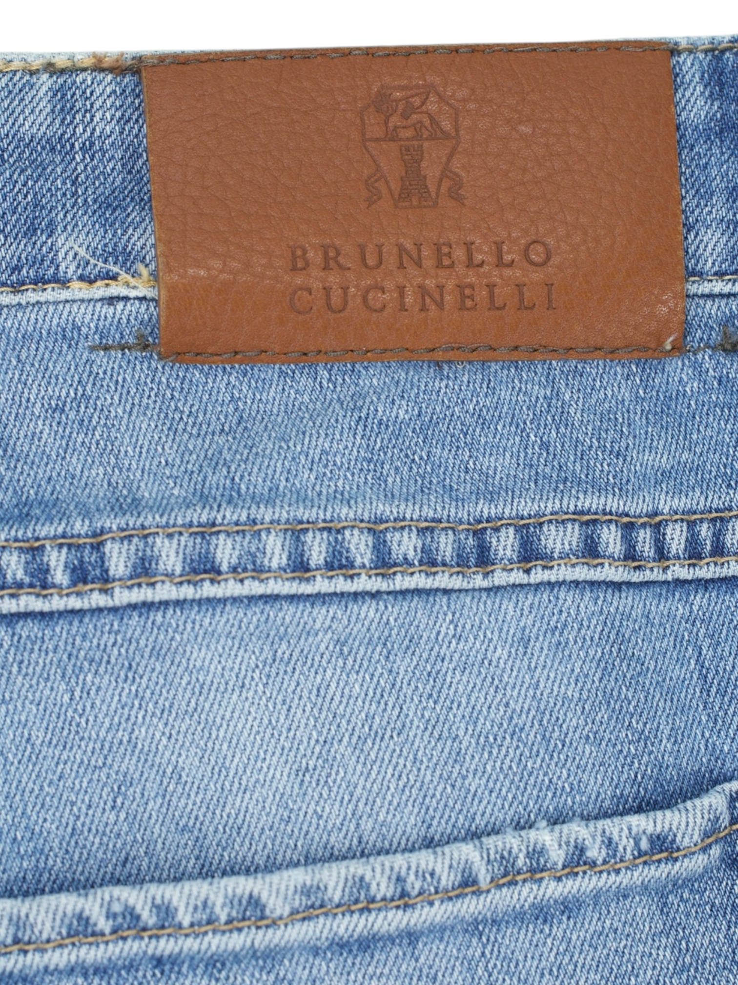 Brunello Cucinelli Light Blue Cotton-Stretch Skinny-Fit Jeans