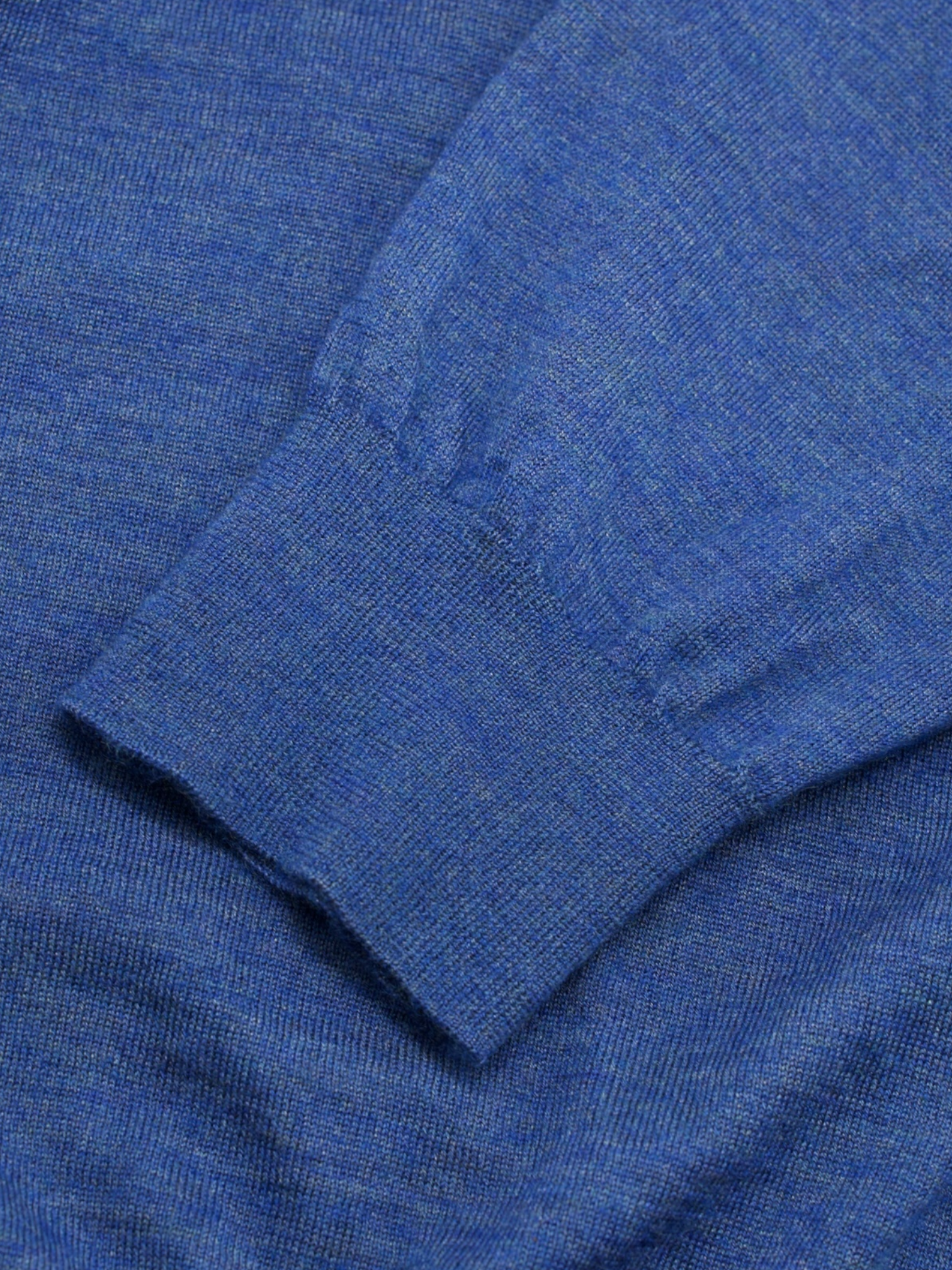 Corneliani Blue Cashmere & Silk Long-Sleeve Polo