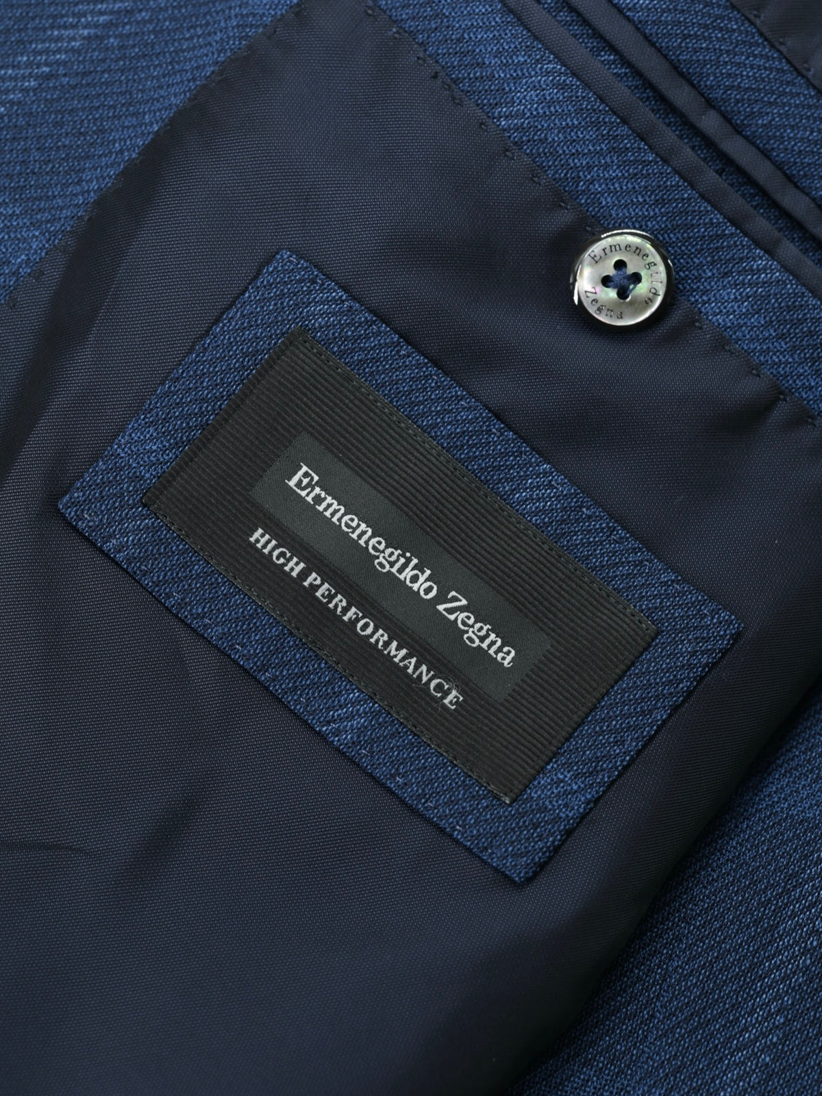 Ermenegildo Zegna Royal Blue "High Performance" Wool Windowpane Jacket