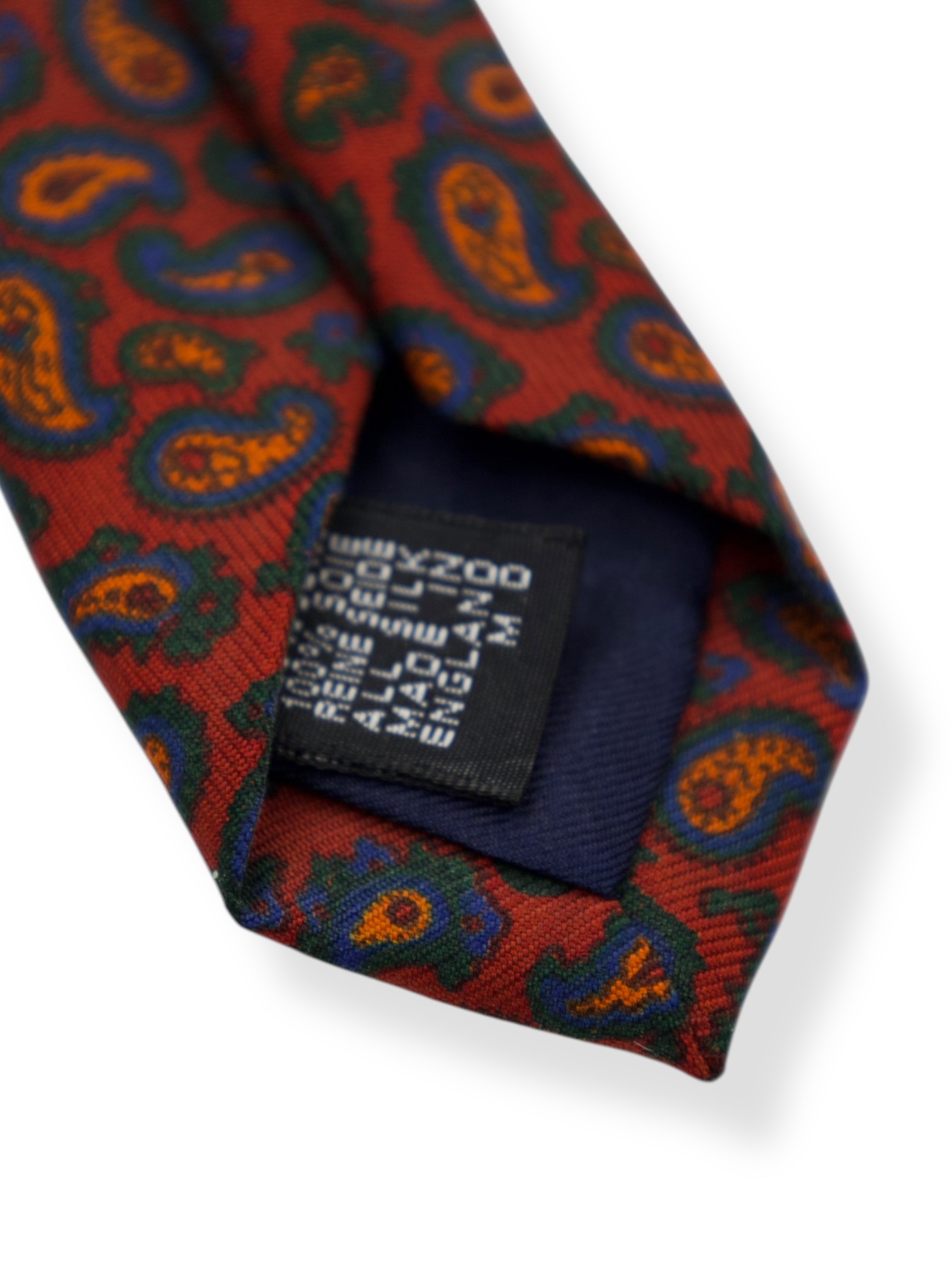 Drake's Vintage Red Paisley Printed-Silk Tie