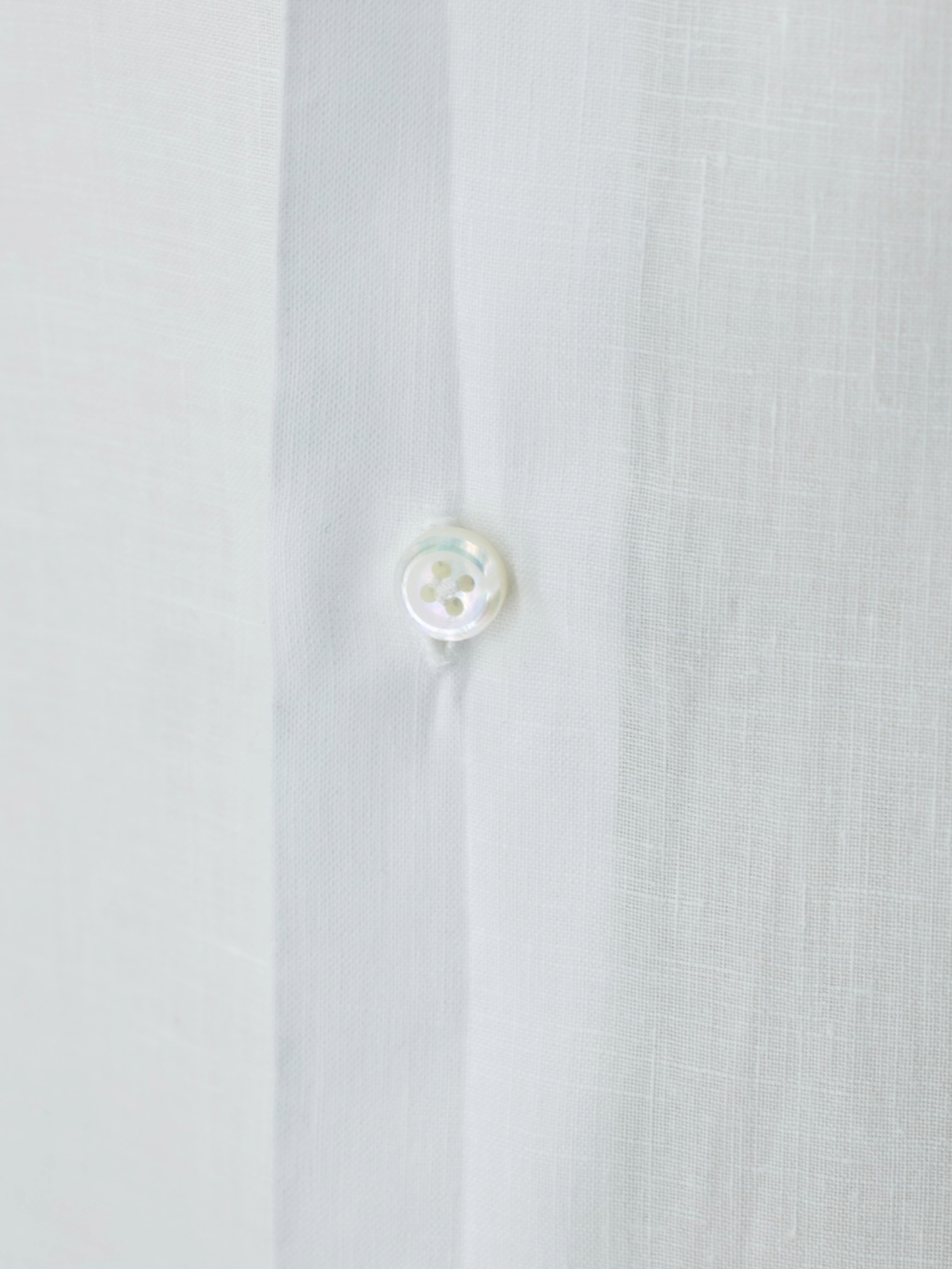 Cesare Attolini White Pure-Linen Handmade Summer Shirt