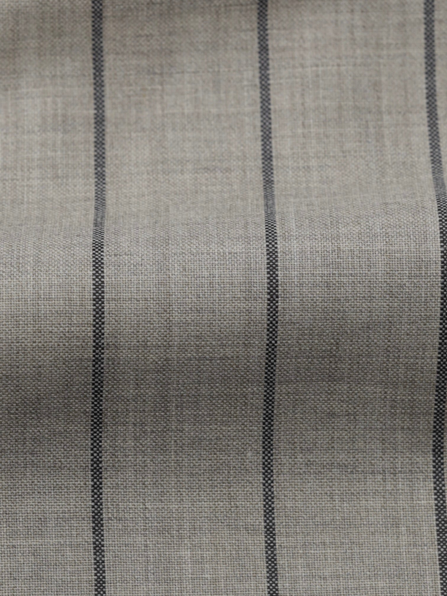 Berwich Taupe Fine-Wool Single Pleated Pinstripe Trousers