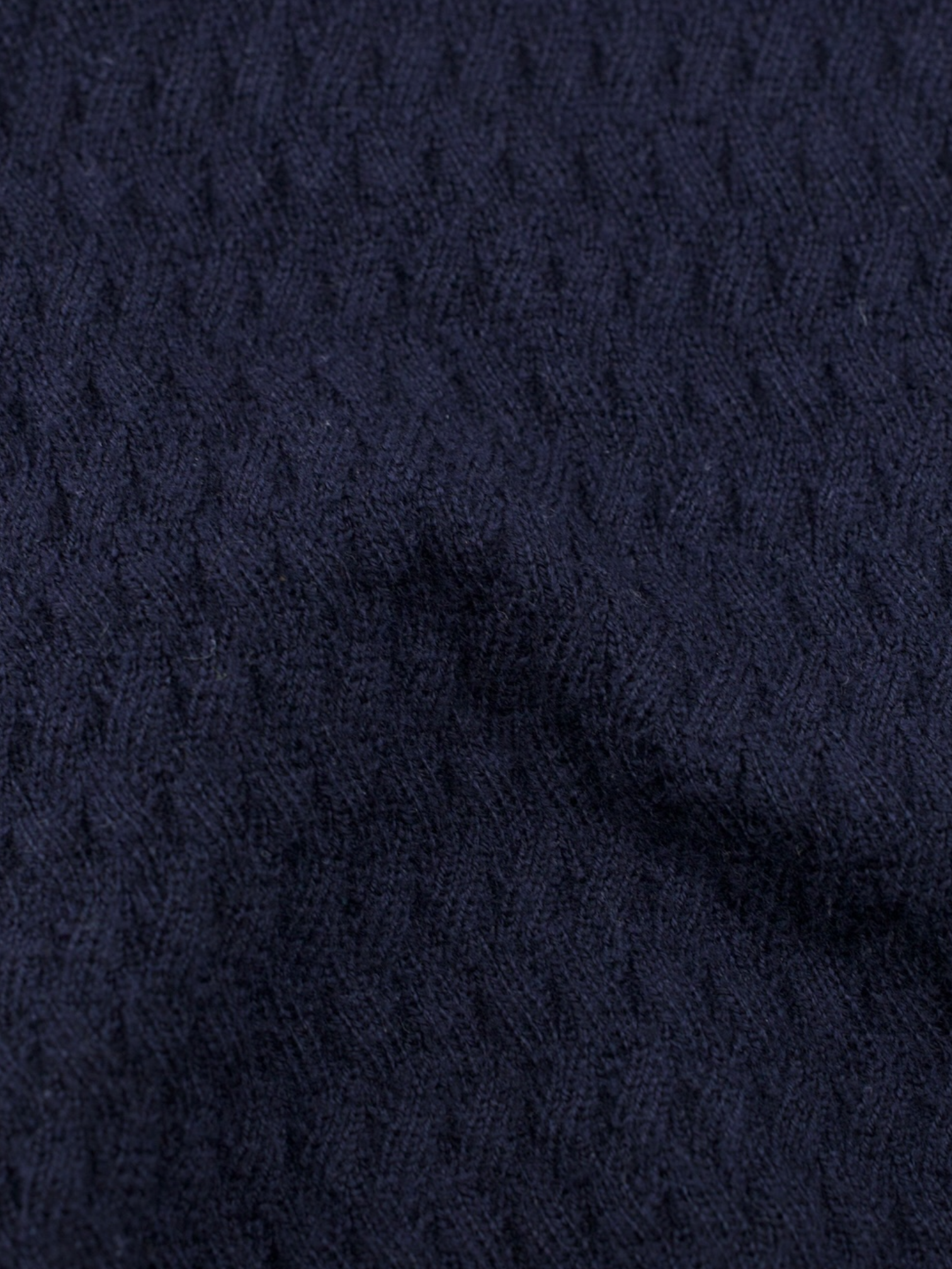 Corneliani Navy Virgin-Wool Long-Sleeve Polo Knitwear