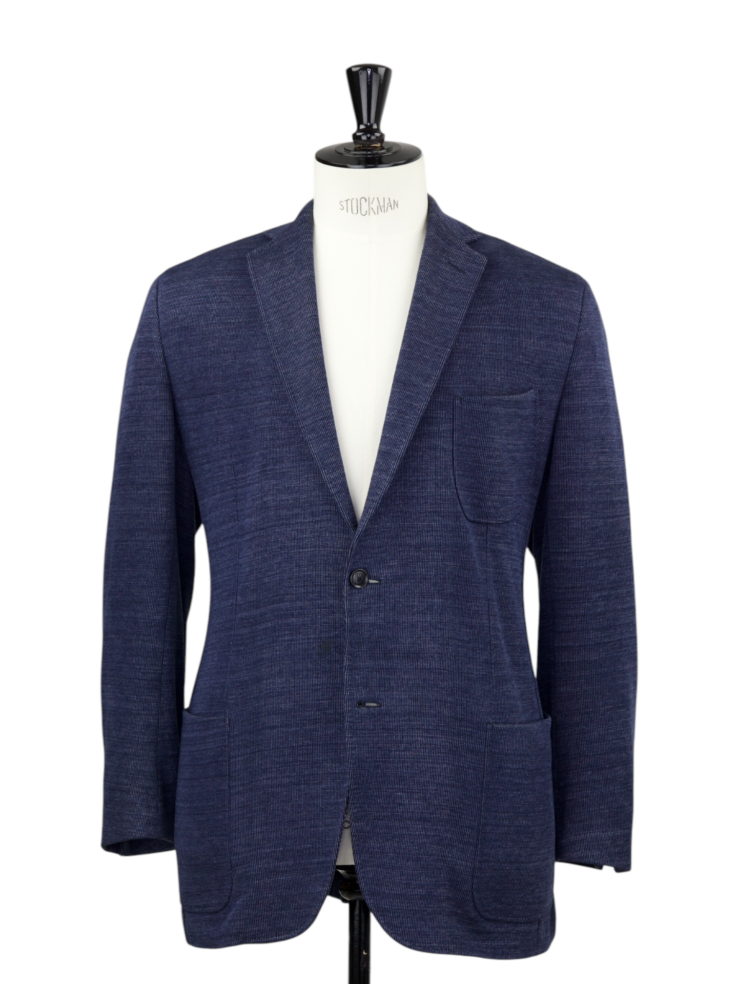 Ermenegildo Zegna Blue Cotton Knitted Sweater Jacket