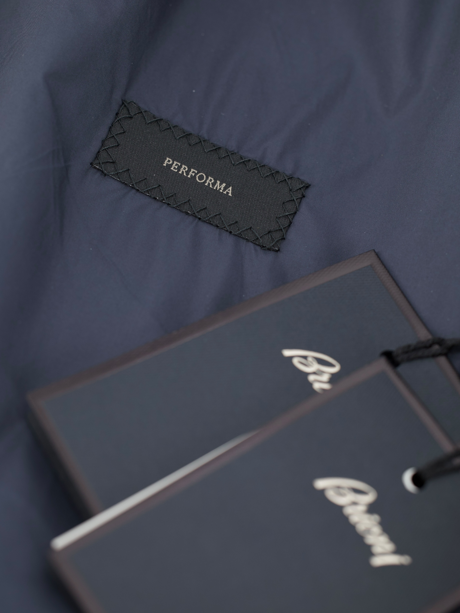Brioni Deep Navy "Performa" Sartorial Raincoat Parka