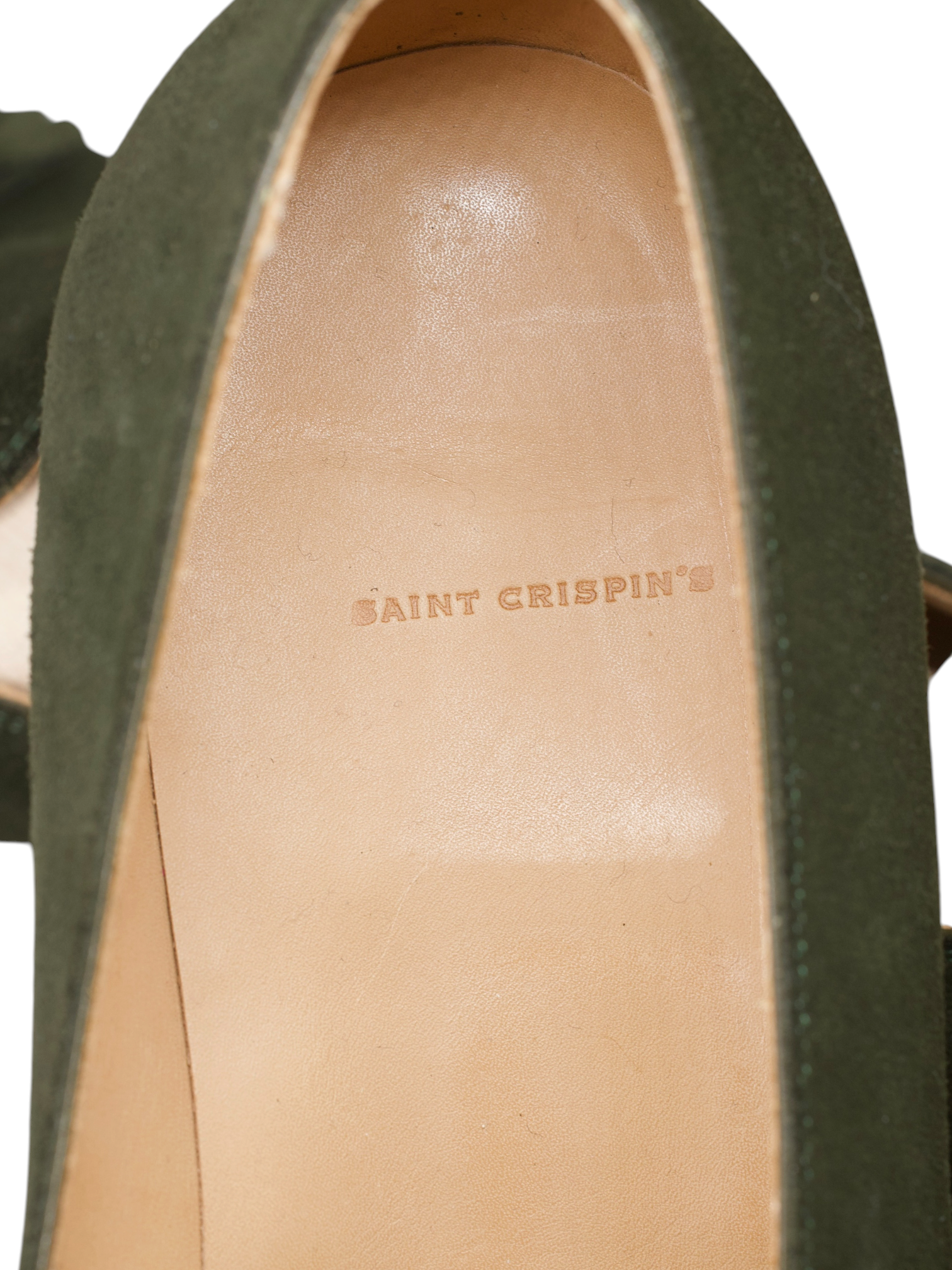 Saint Crispin's Forest Green "530T" Suede Tassel Loafers