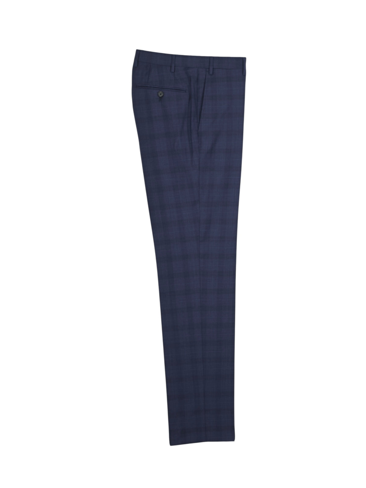 Corneliani Dark Blue Fine-Wool Checkered Suit