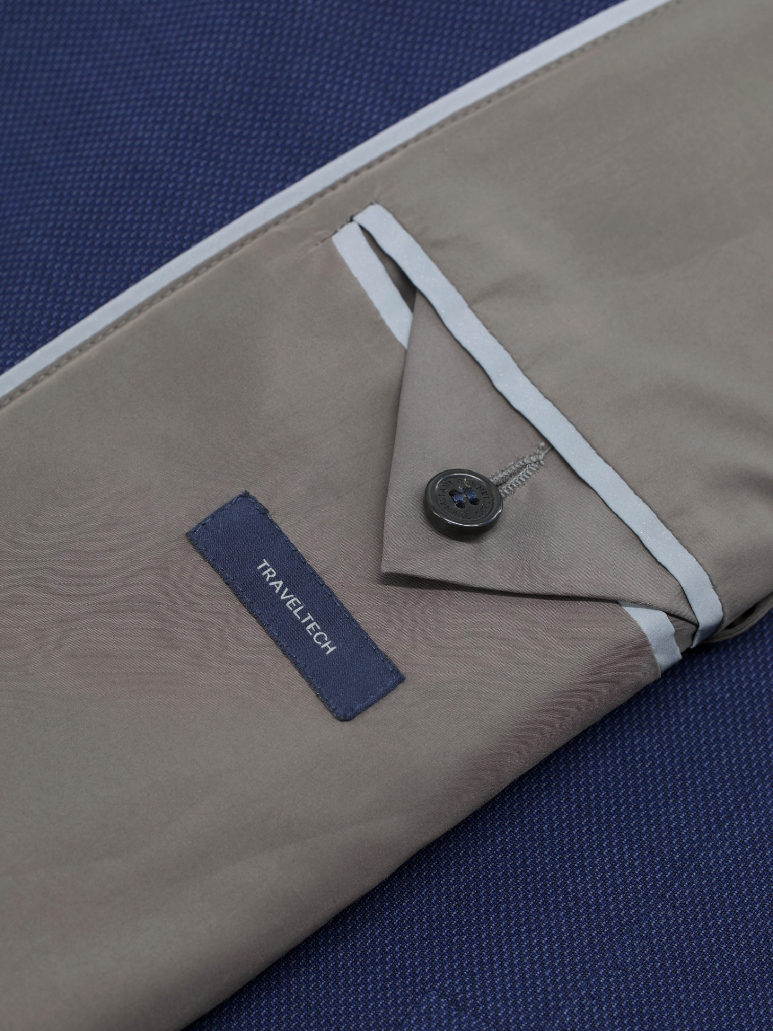 Corneliani Blue "Traveltech" Wool-Blend Pinpoint Jacket