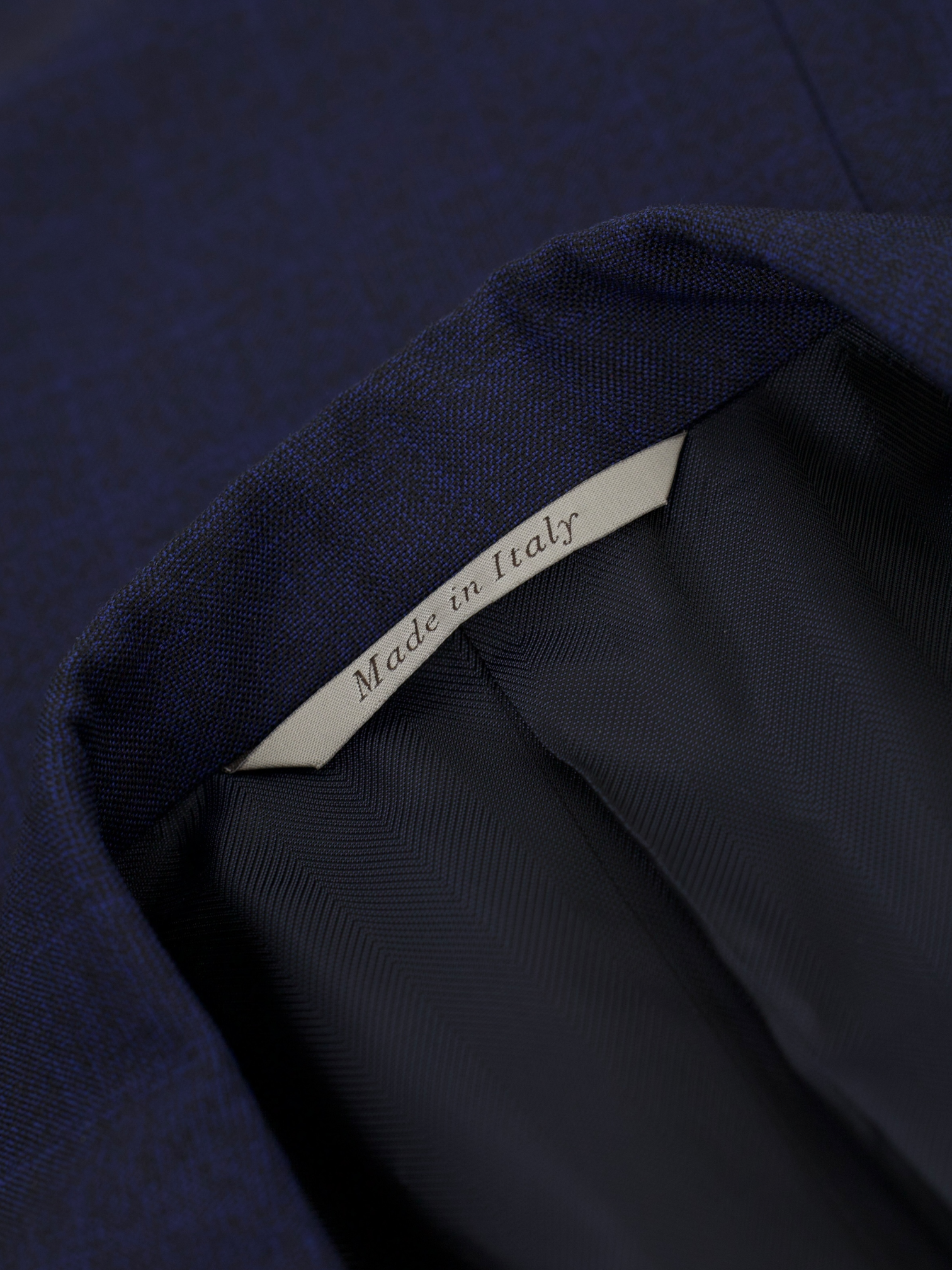 Canali Navy & Royal Blue Super 160's Shadow-Check Suit