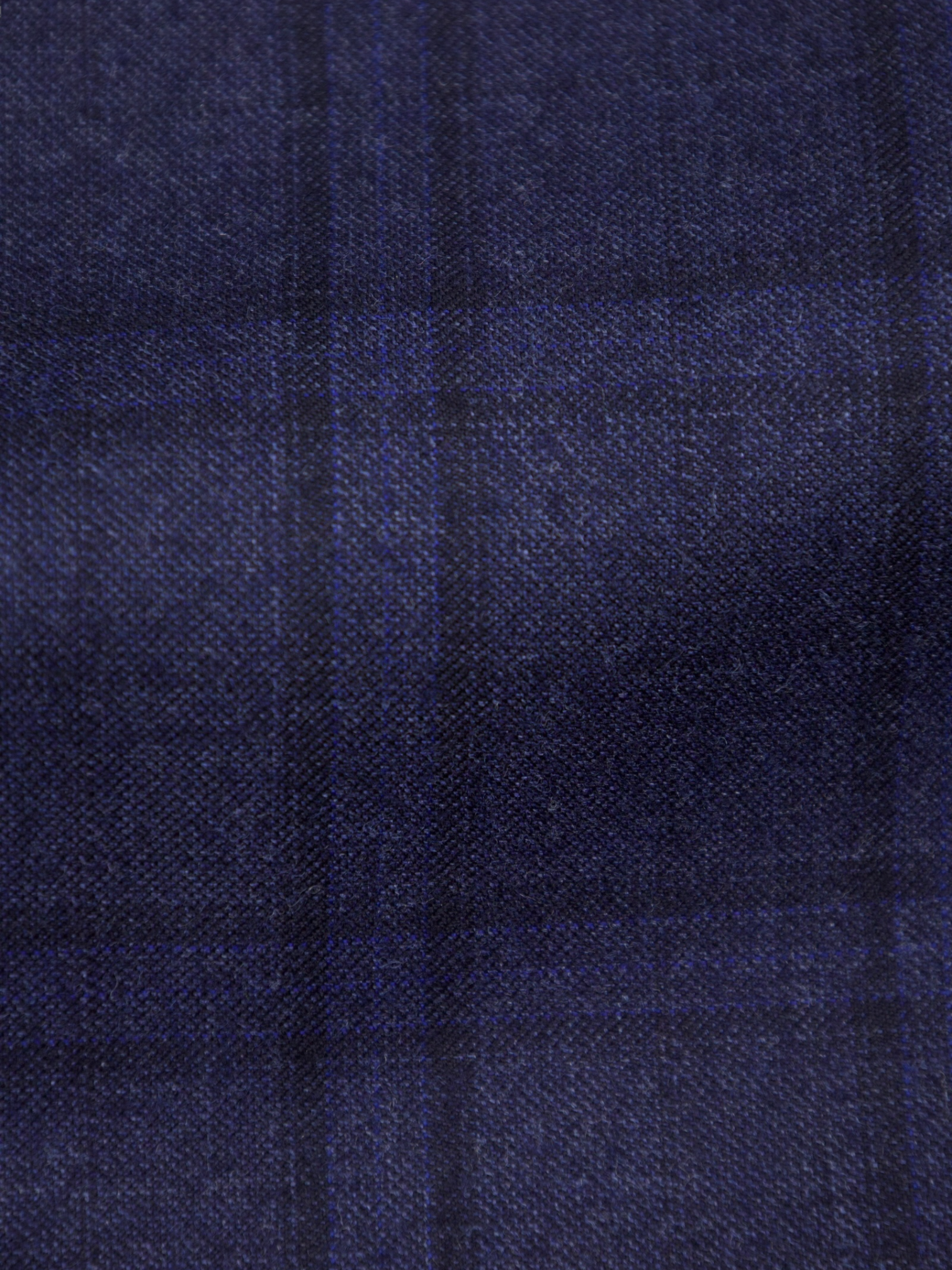 Canali Blue "Exclusive" Wool Windowpane Suit + Extra Trousers